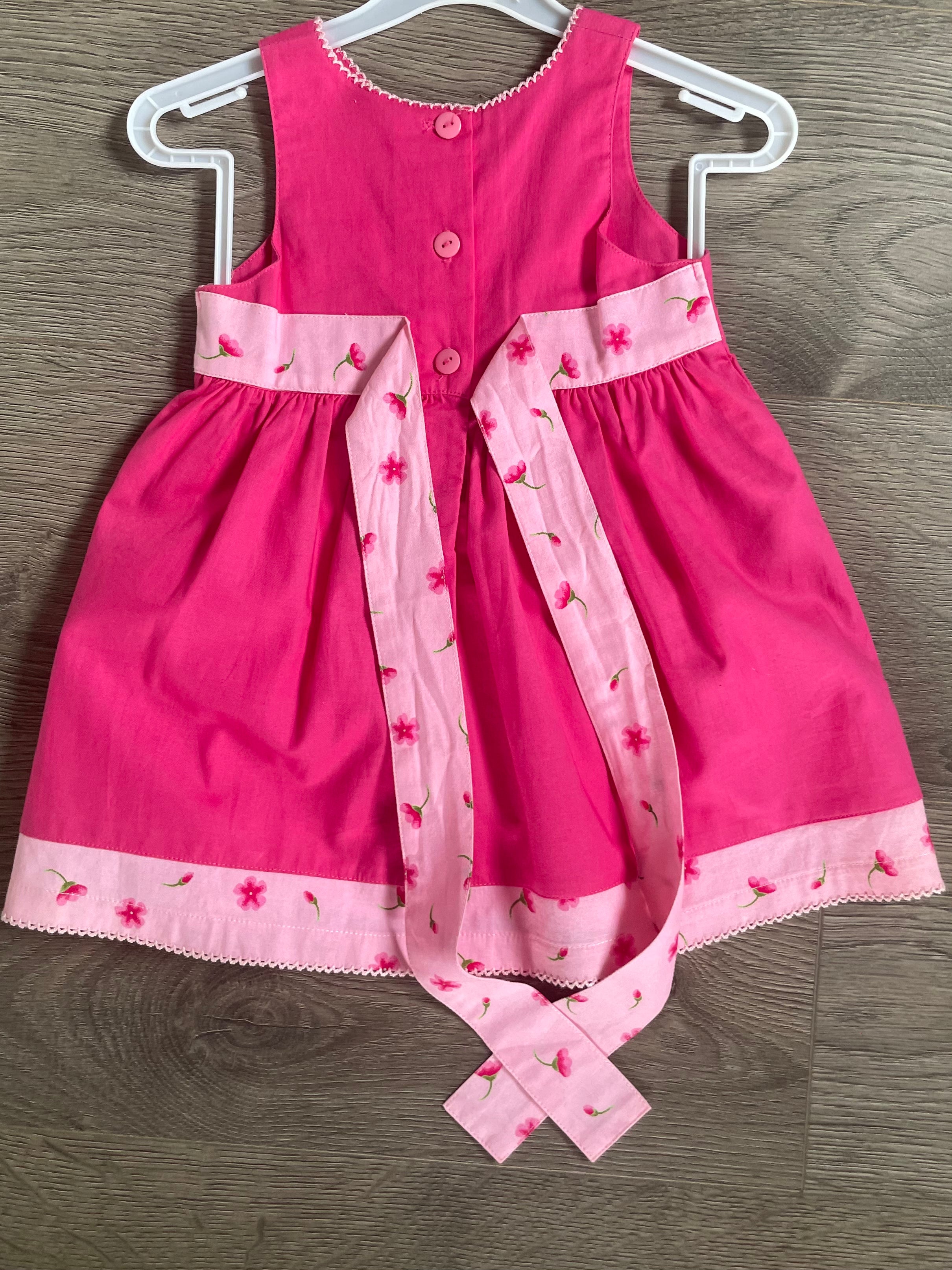 Pink flower dress (3-6 mths)