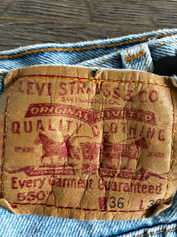 Vintage Levi's 550, Light Blue, W36, L30