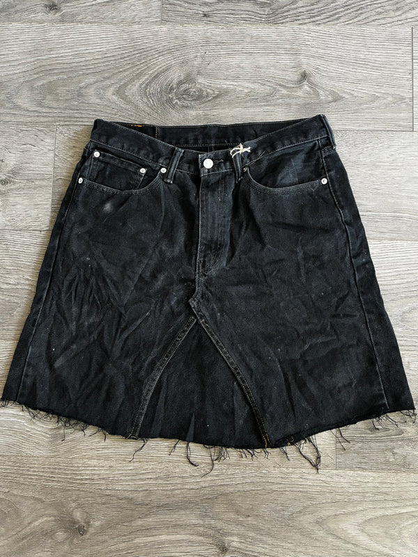 Vintage Up-cycled Levi's 505 Skirt, Black, Size 14