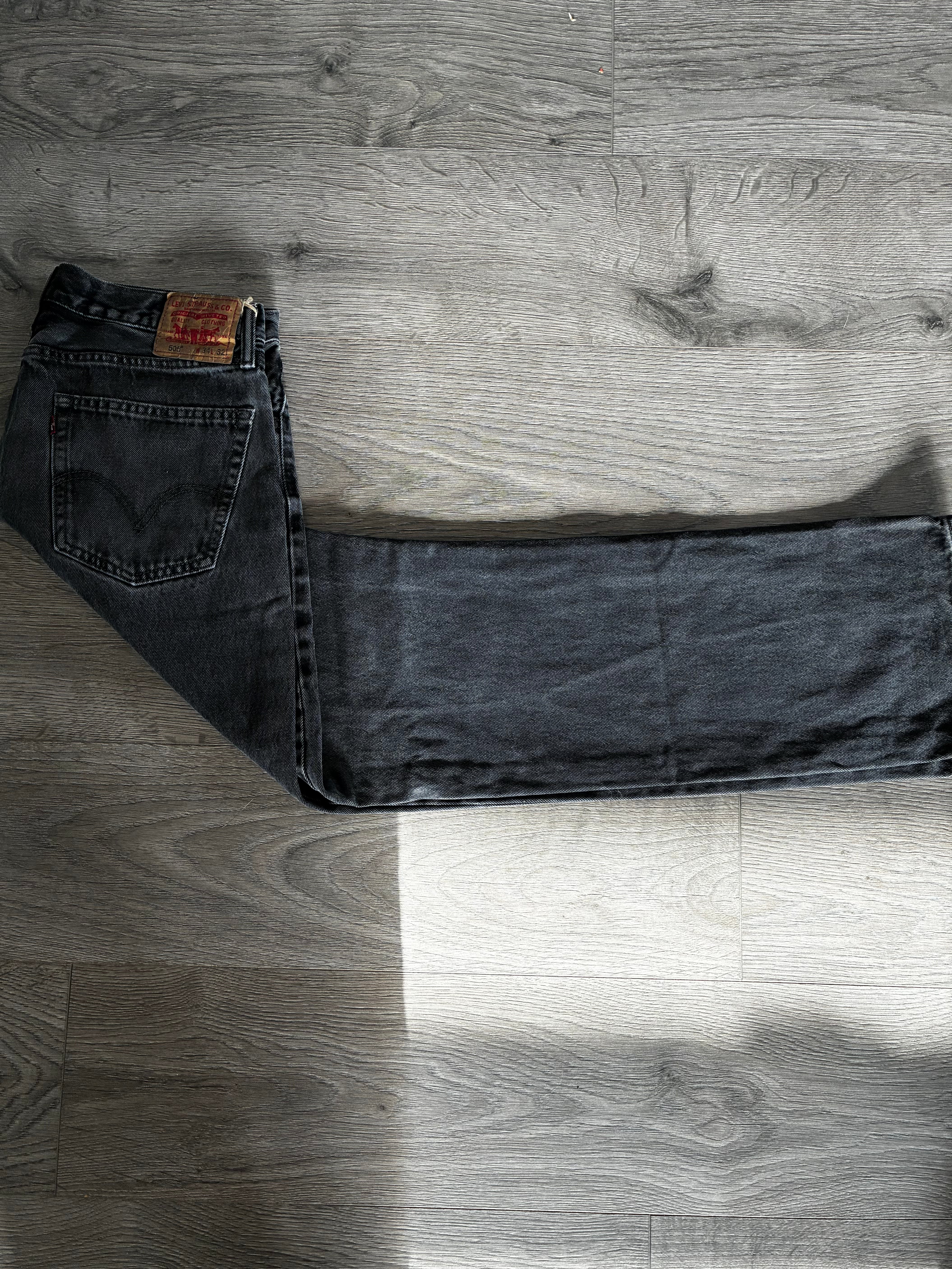 Vintage Levi's 505, Black, Label - W34, L32, Actual Size - W36, L33