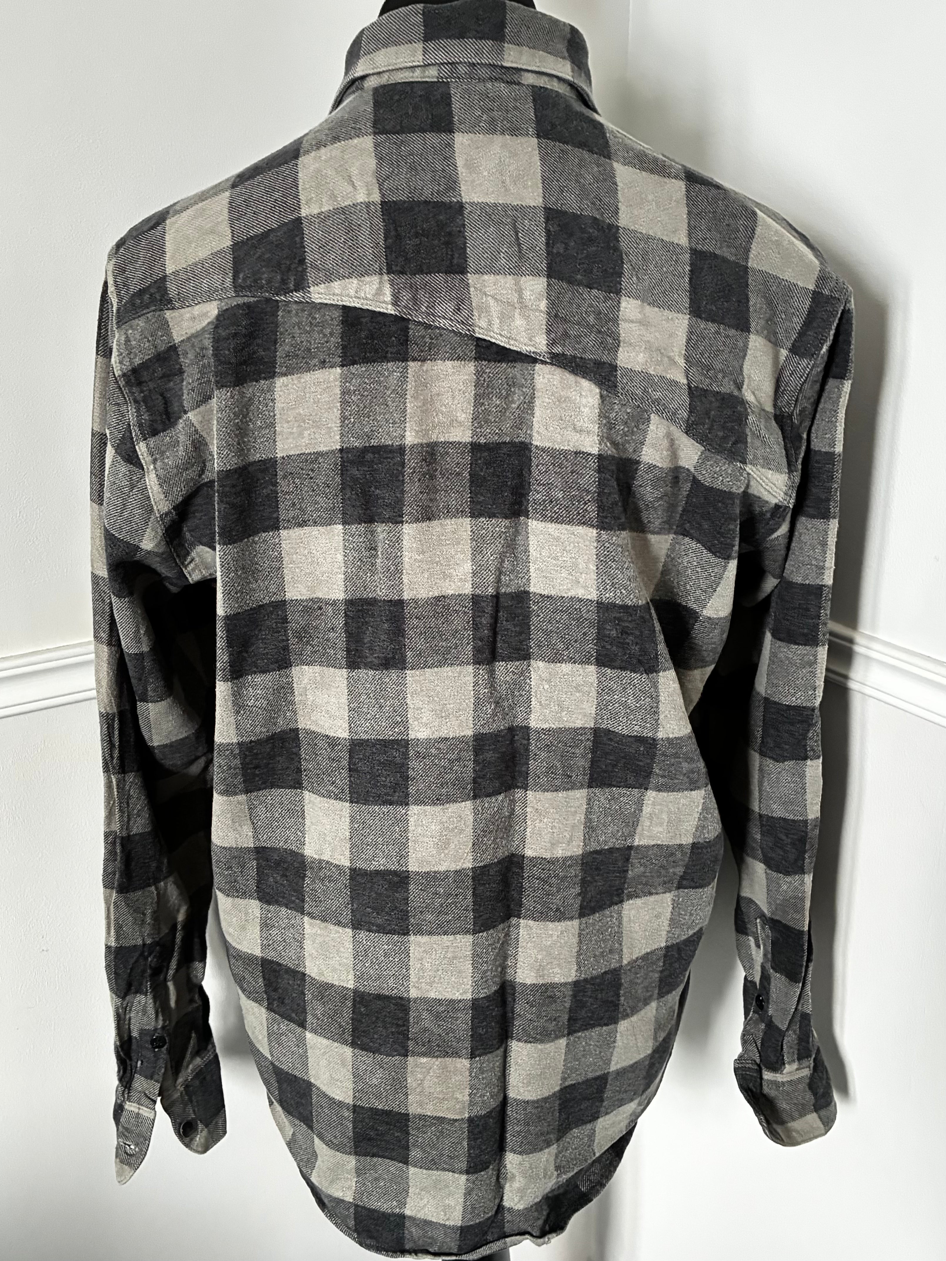 Thick Volcom Grey Checked Flannel, XL