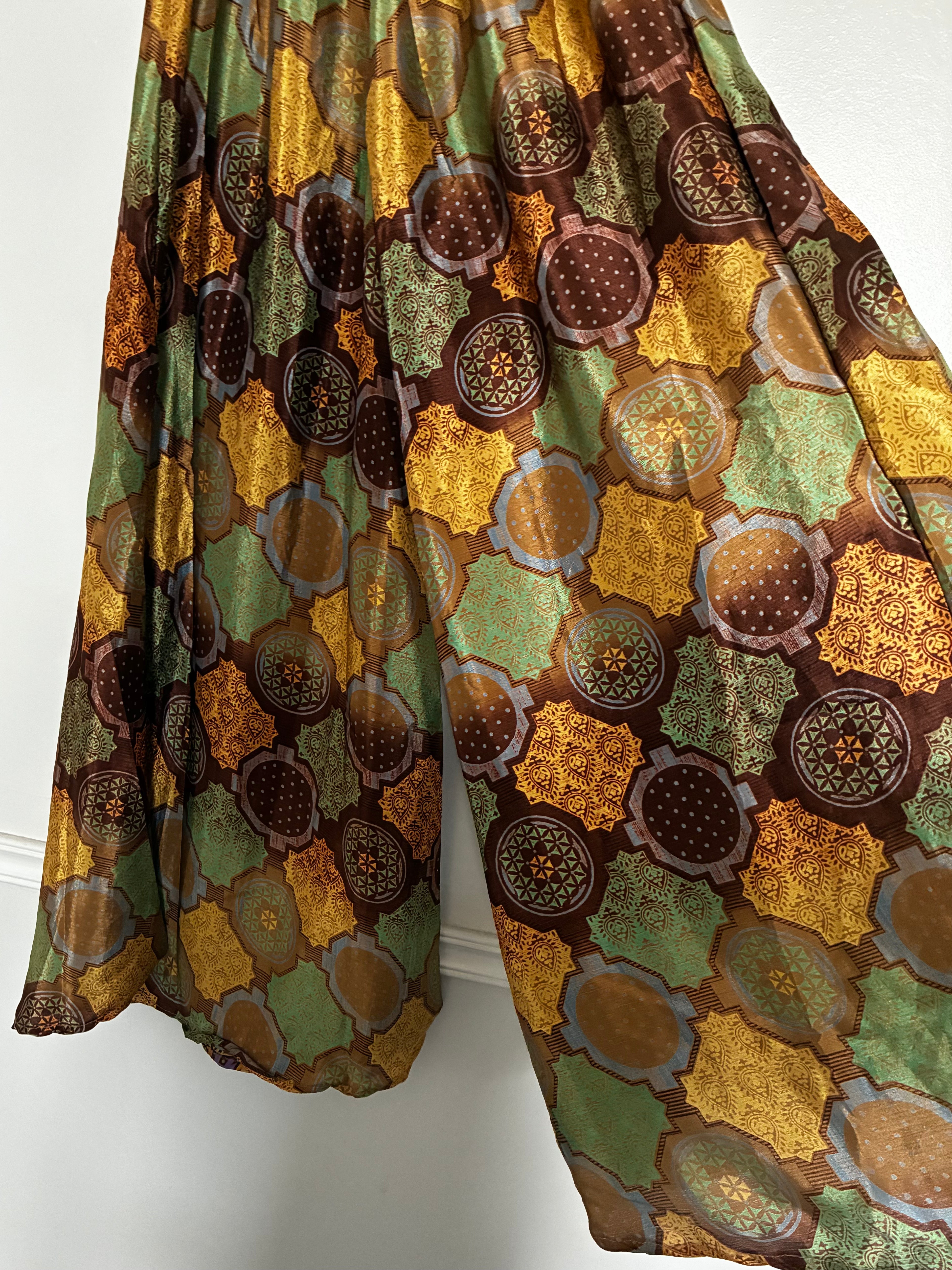 Sari Silk Wide Leg Trousers