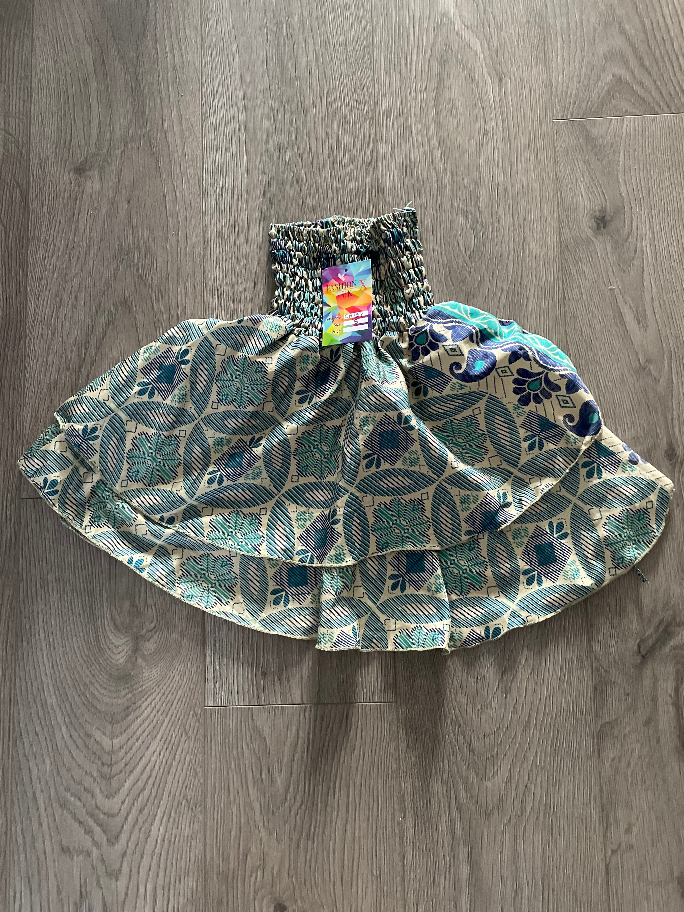 Sari Silk Layered Skirt/Dress, (age 2-3ish)