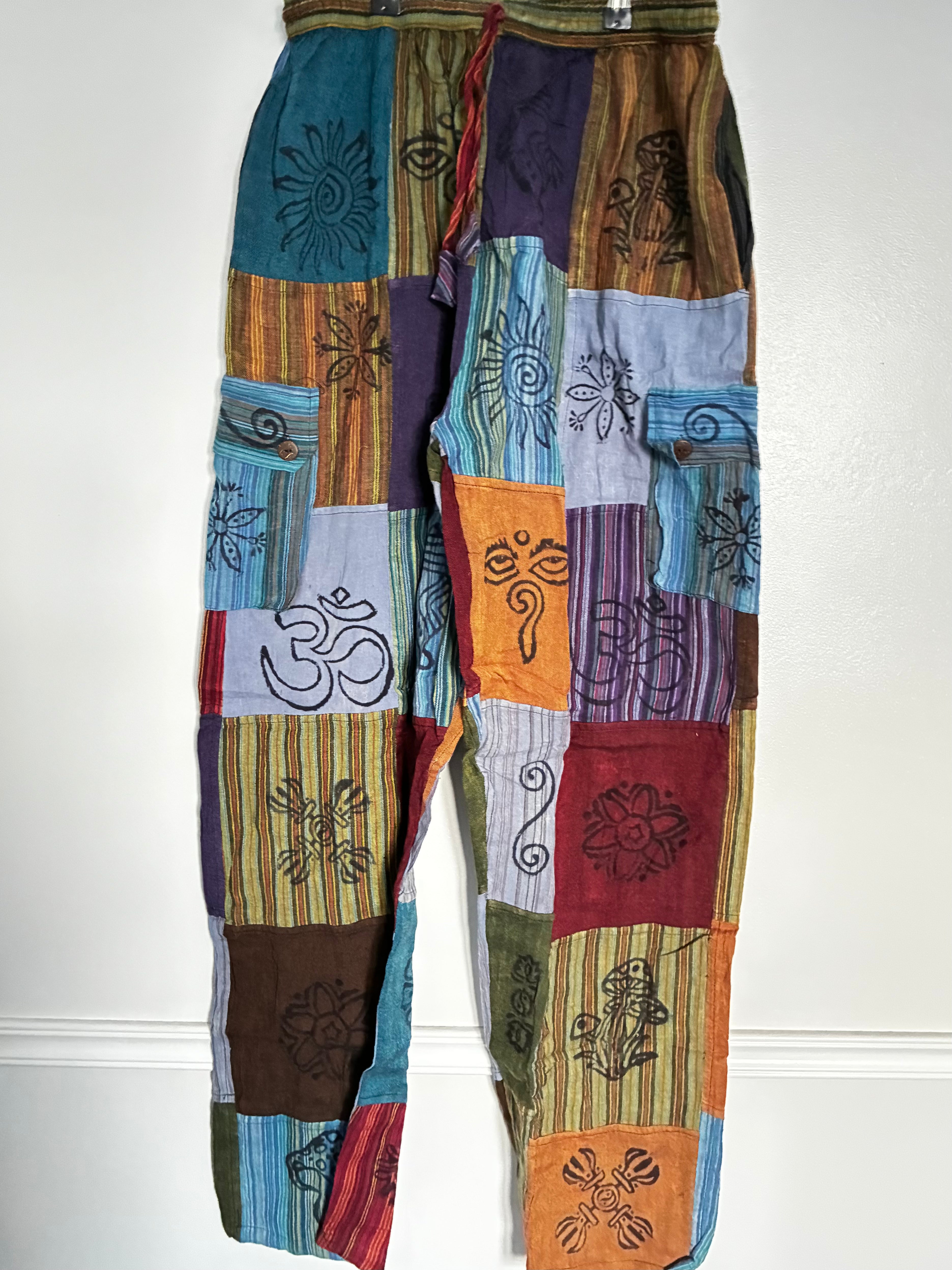 Patchwork Cargo Trousers, XL