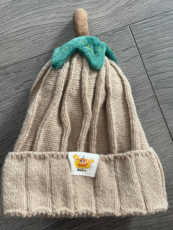 Beige Pumpkin Hat - age 1-2