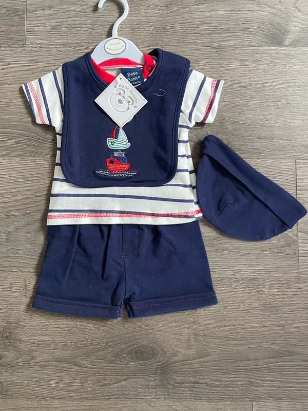 4 piece short set (3-6 mths)