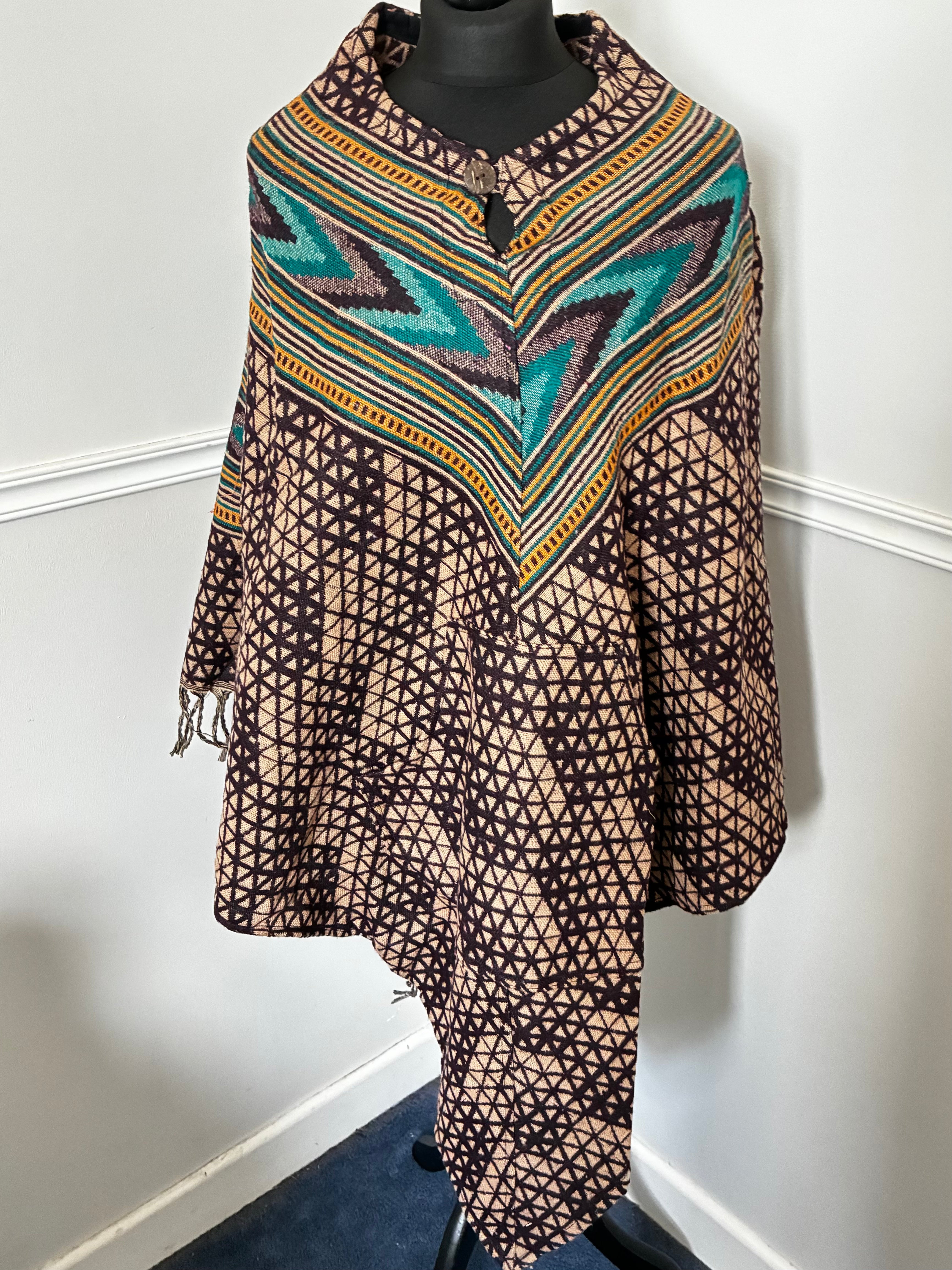 100% Wool Poncho