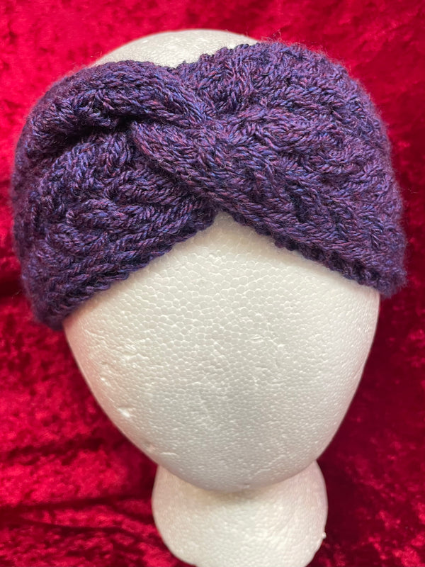 Purple Winter Twist Headband