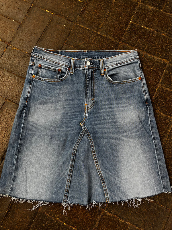 Vintage Up-cycled Levi's 514 Skirt, Blue, Size 14