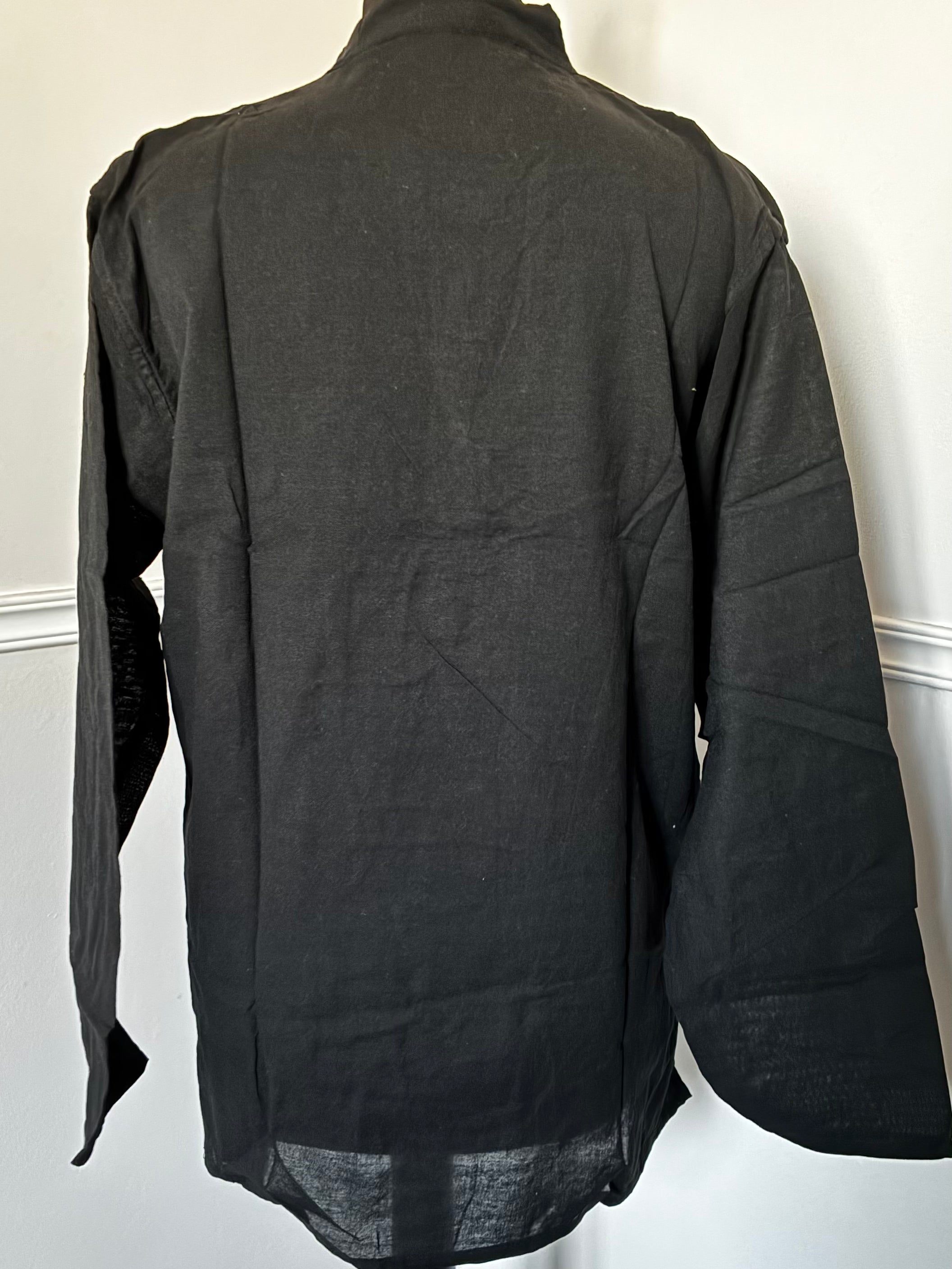 Black Cotton Shirt, S/M