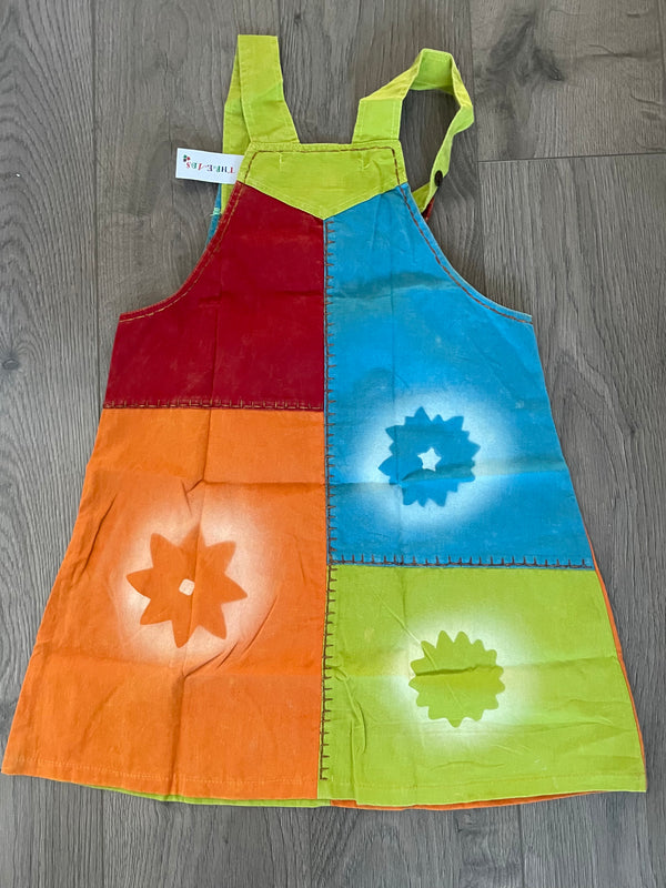 Frog Multi Patch Pinafore Dress, (age 6-7)