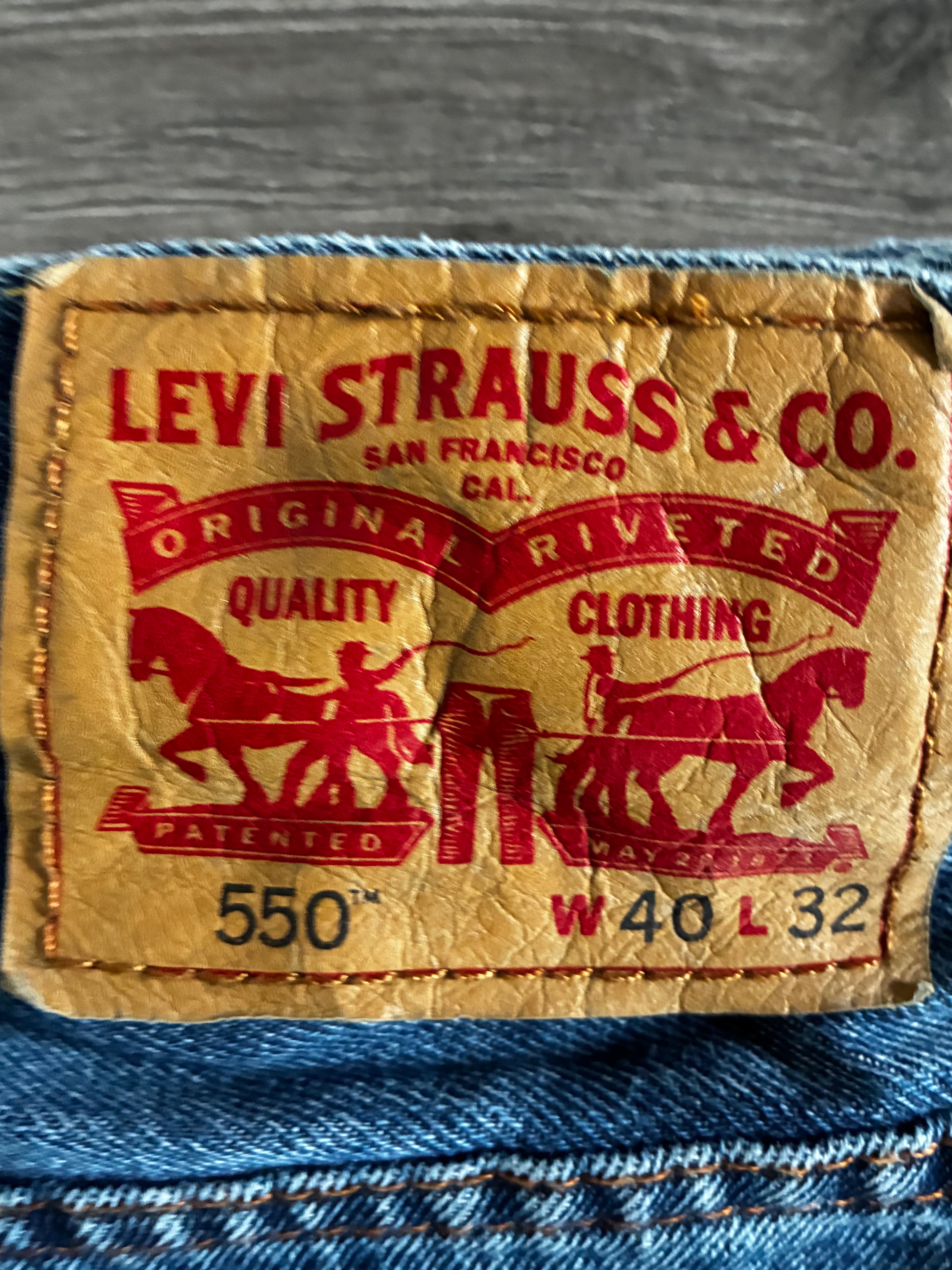 Vintage Levi's 550, Blue, Label - W40, L32 Actual Size - W42, L33