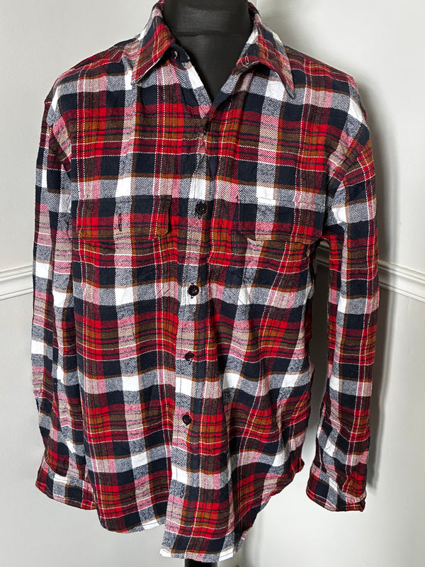 Thick Red/Blue/White Checked Flannel, 46" chest