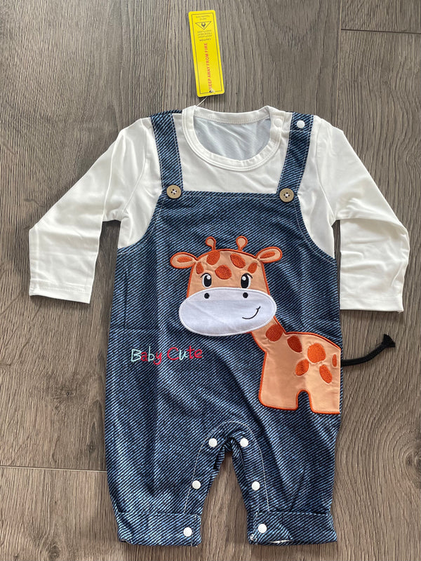 Giraffe Dungaree Romper (12-18mths)
