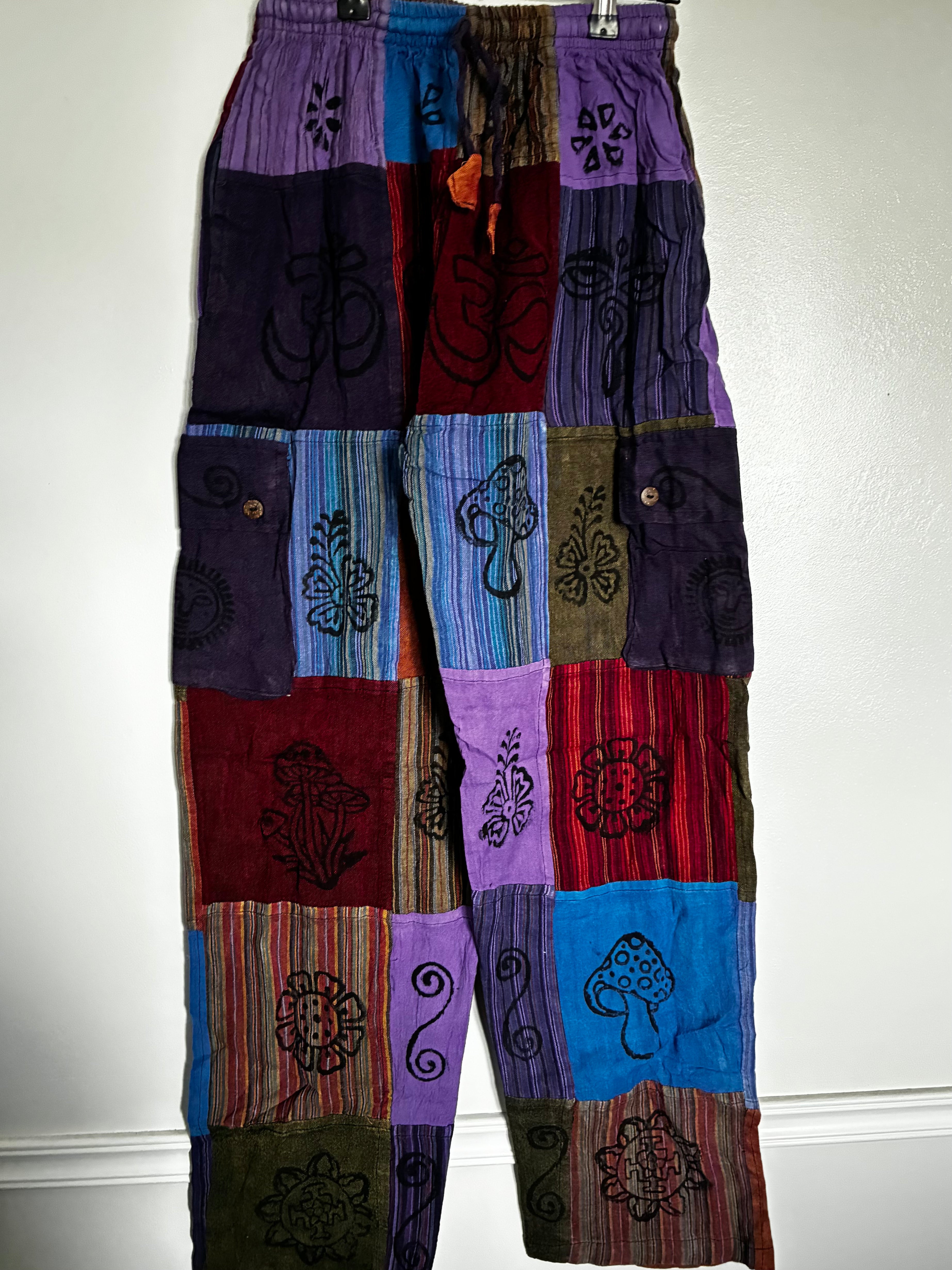 Patchwork Cargo Trousers, L