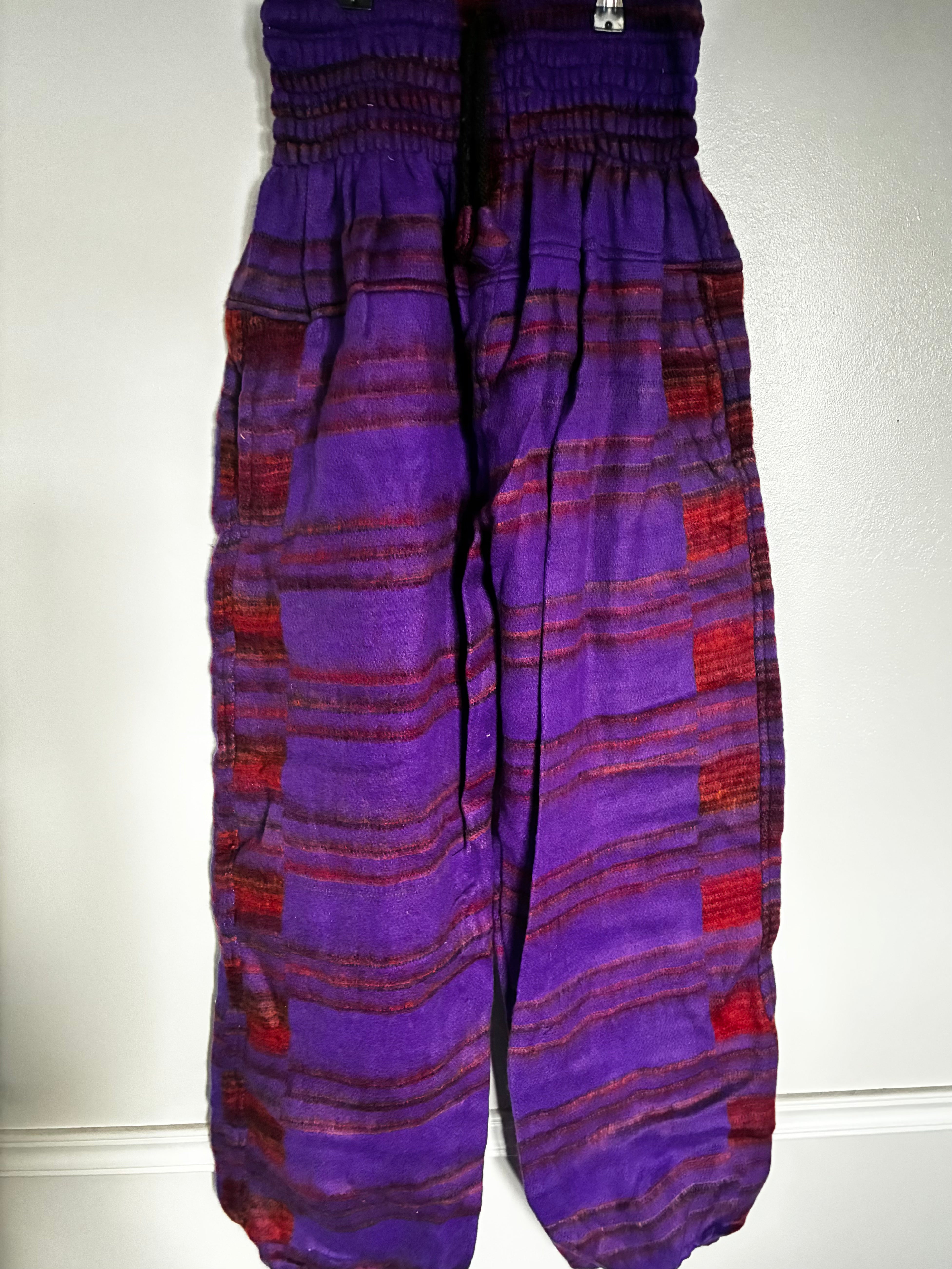Fluffy Purple/Red Trousers, 24-43" Waist