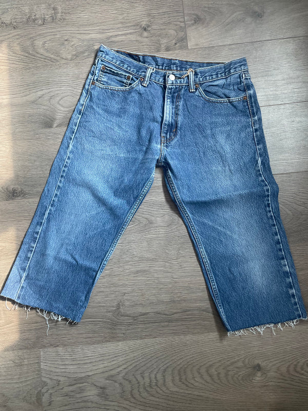 Vintage Up-cycled Levi's 505 Shorts, Blue, W34 L19