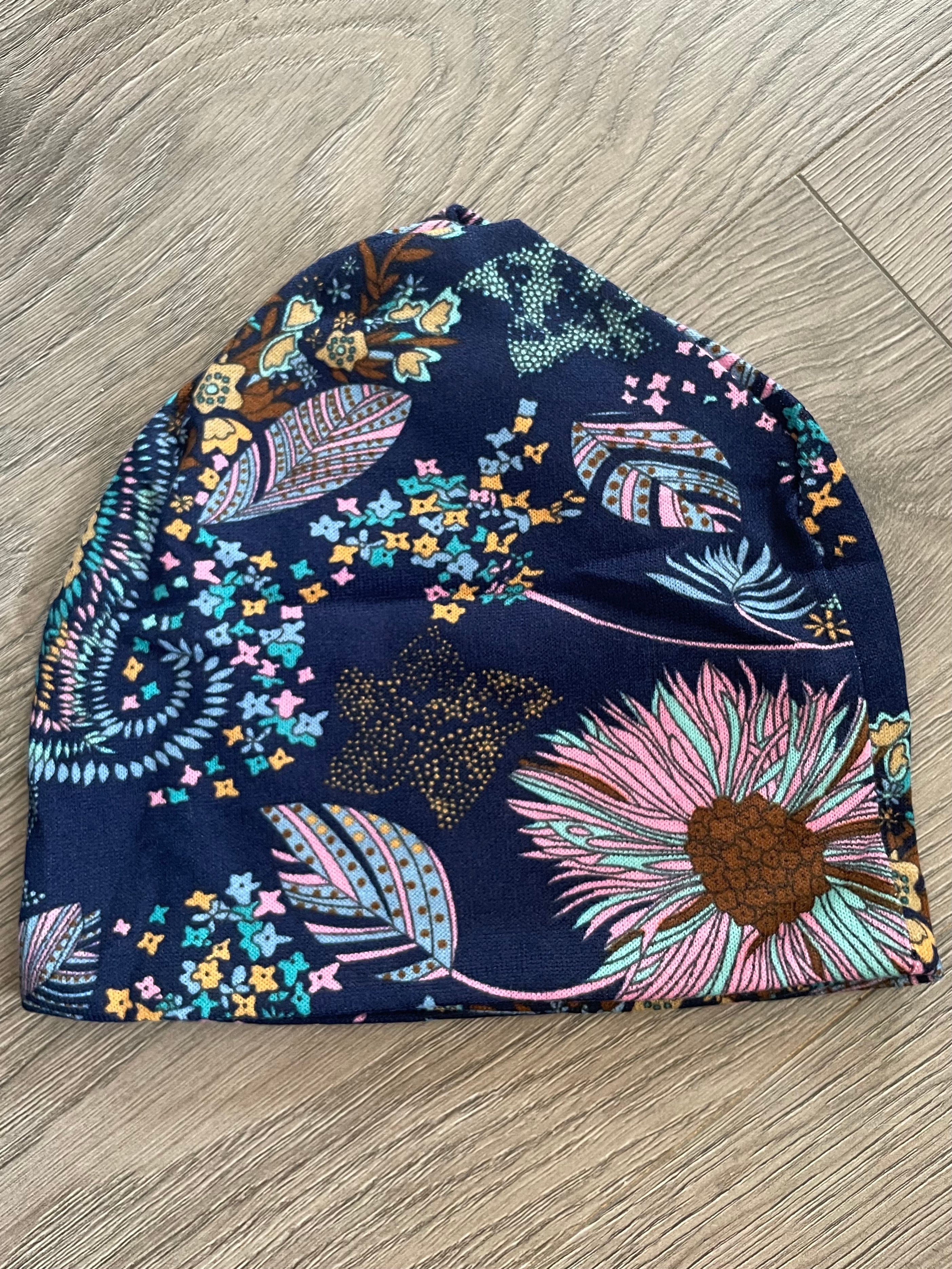 Flower Print Soft Beanie