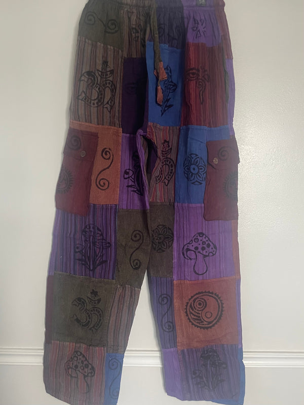 Patchwork Cargo Trousers, XXL