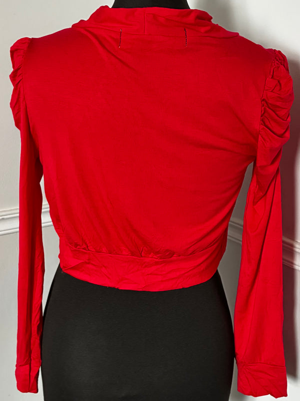 Red Shrug Top