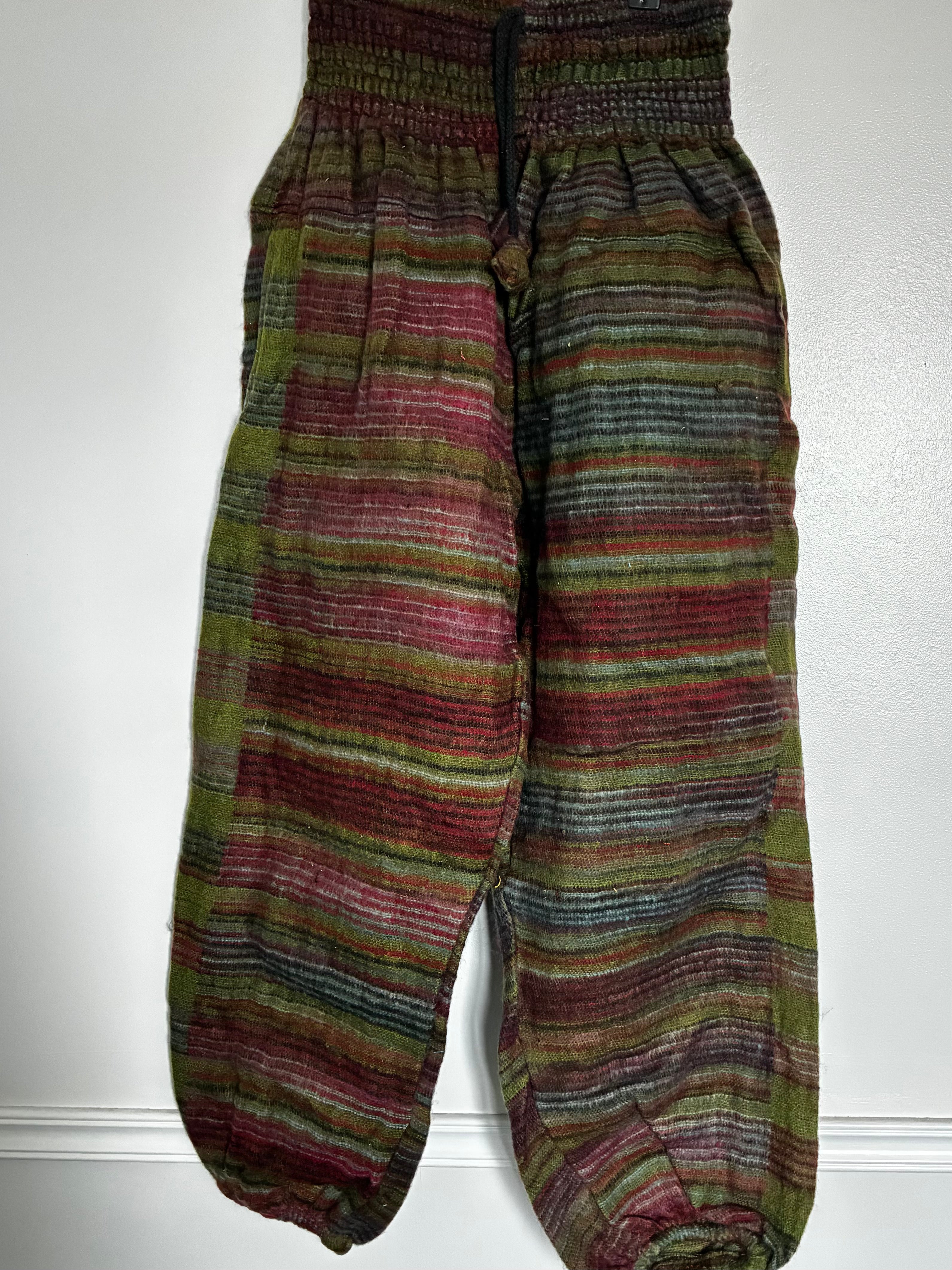 Fluffy Green/Red Trousers, 24-41" Waist