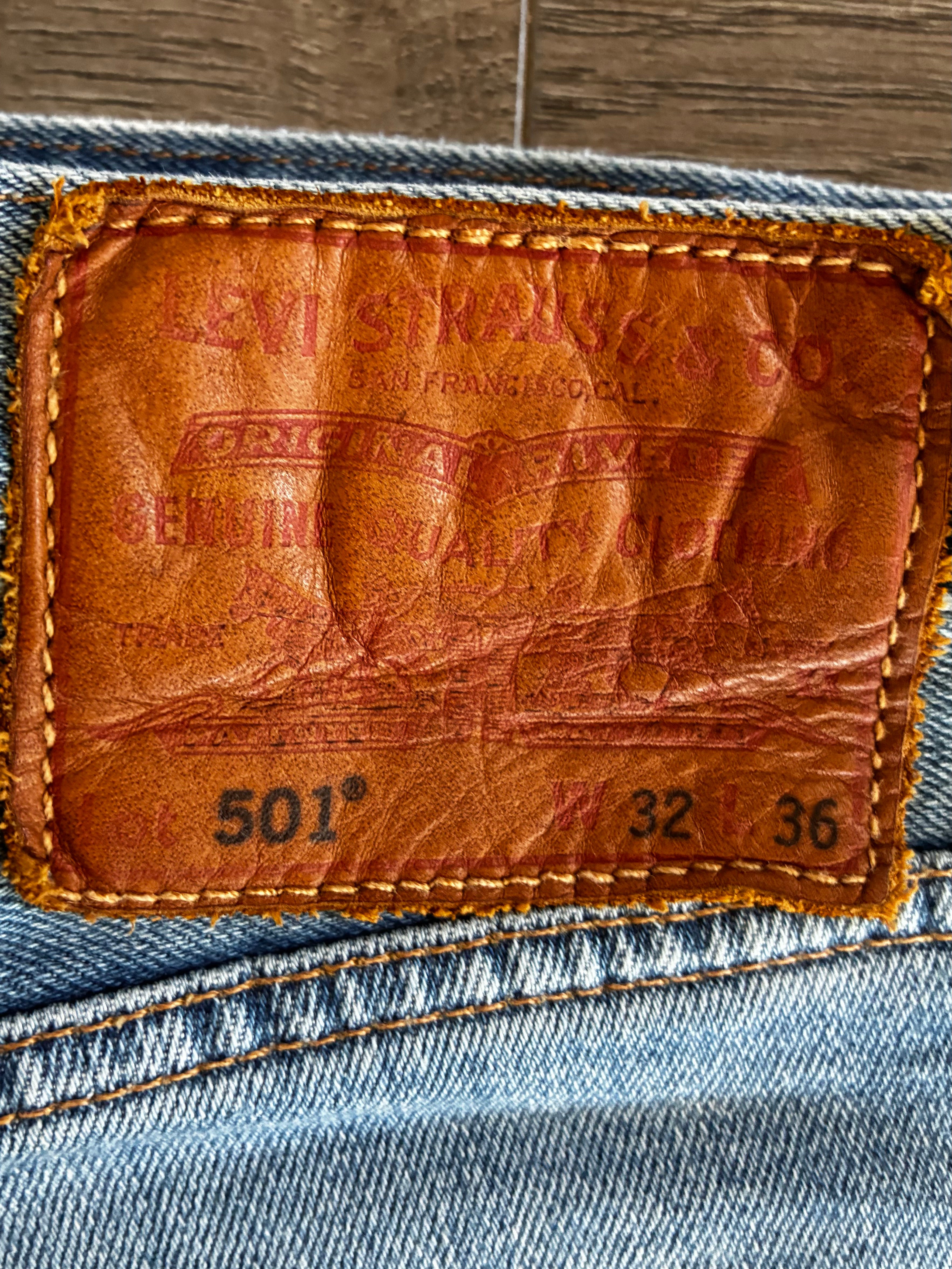 Vintage Levi's 501, Light Blue, W33, L36