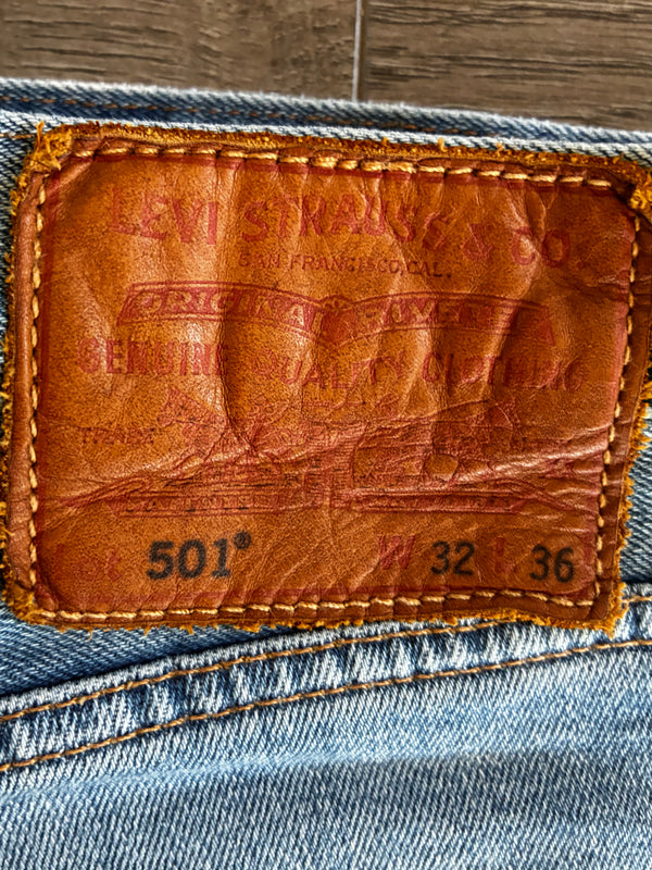 Vintage Levi's 501, Light Blue, W33, L36