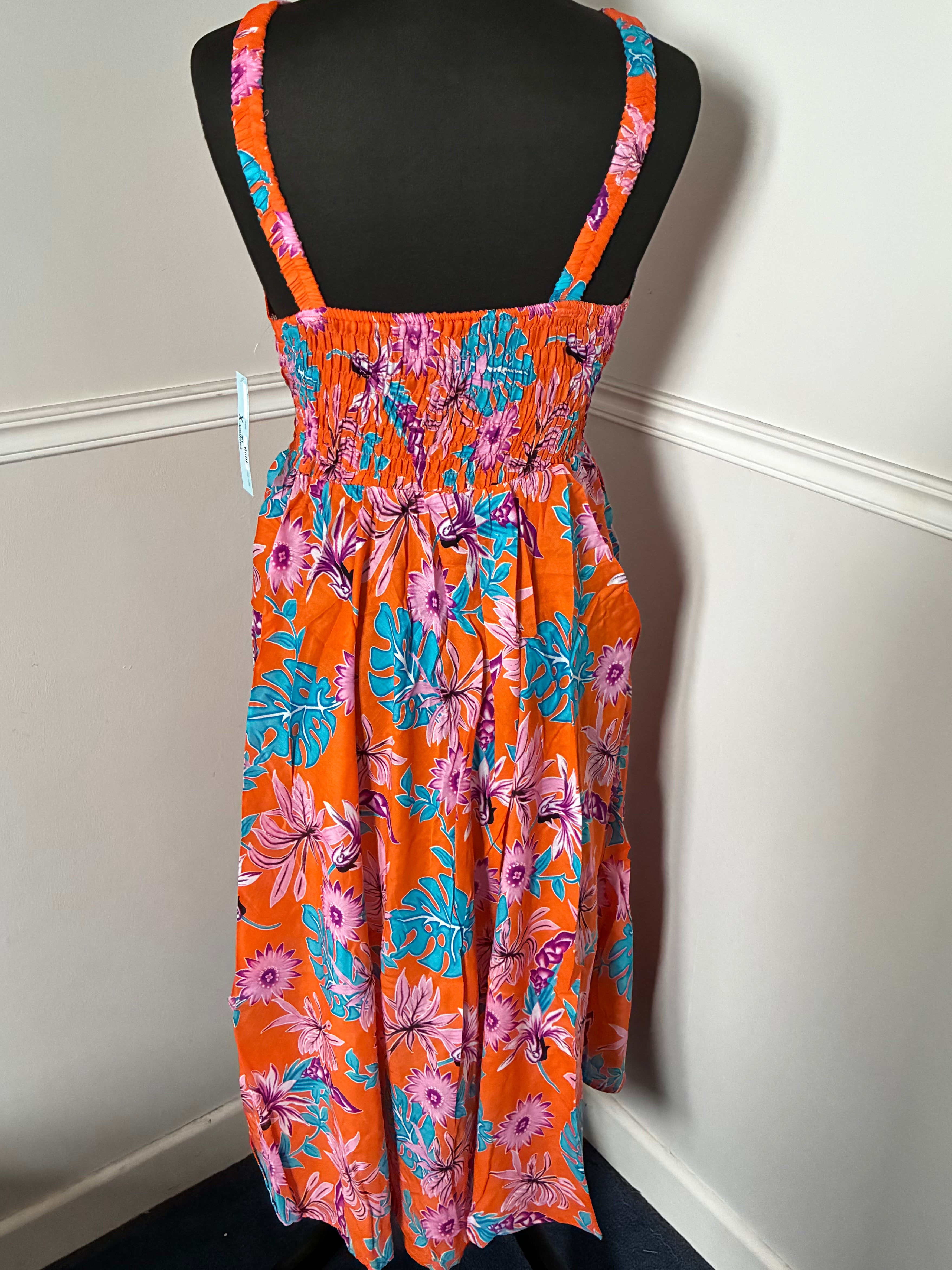 Orange/Turquoise Sundress