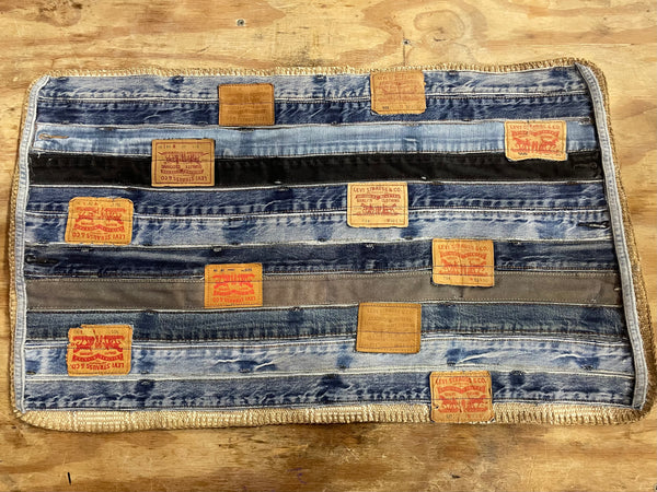 Up-Cycled Levi's Waistband Rug