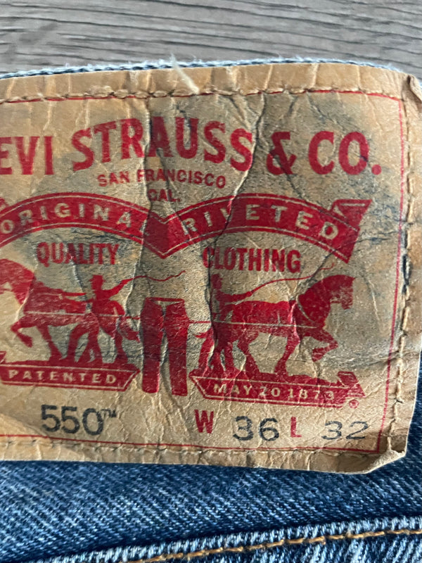 Vintage Levi's 550, Blue, Label - W36, L32 Actual Size - W35, L32