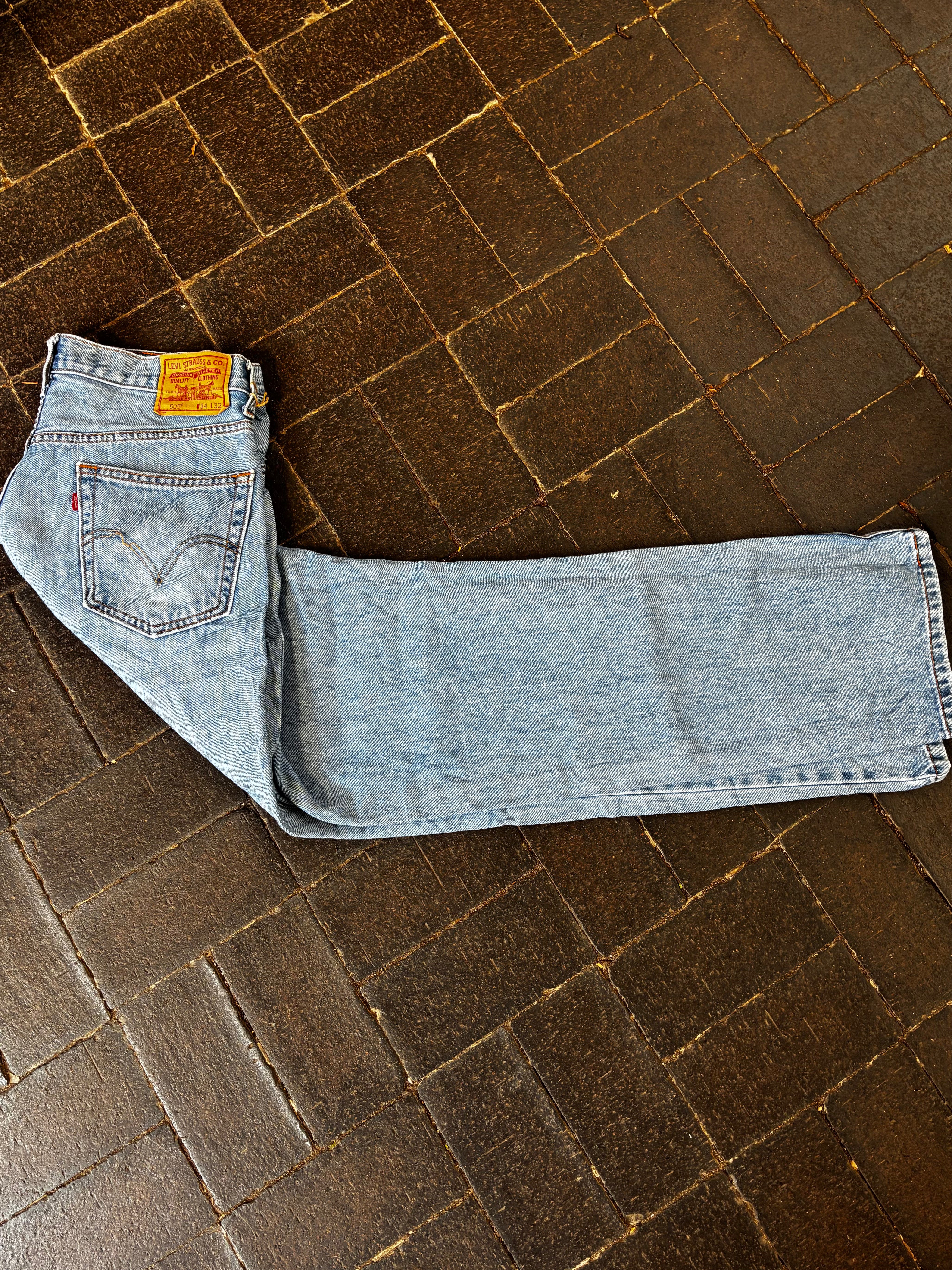 Vintage Levi's 505, Dark Blue, Label - W34, L32, Actual Size - W35, L33