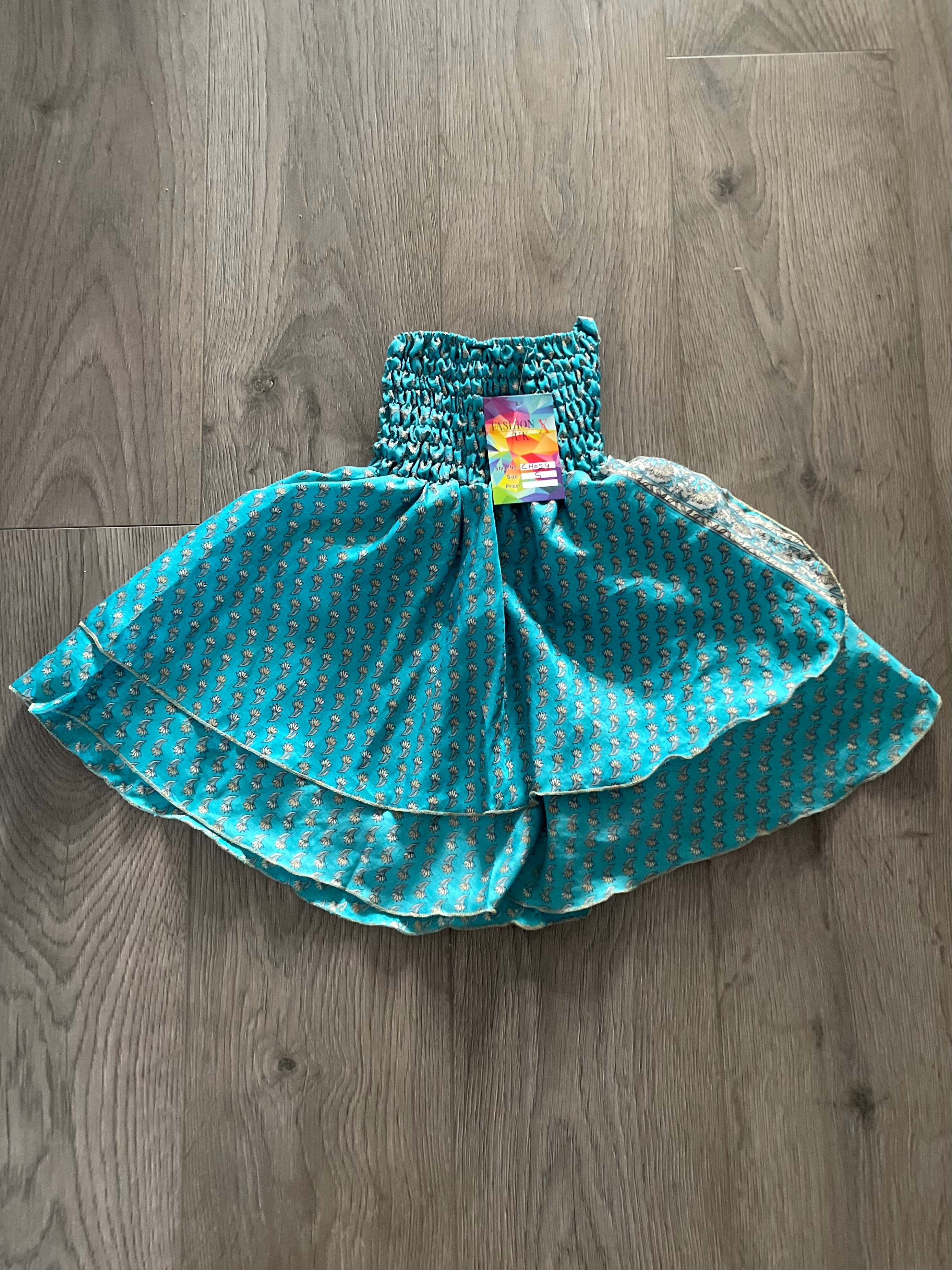 Sari Silk Layered Skirt/Dress, (age 2-3ish)