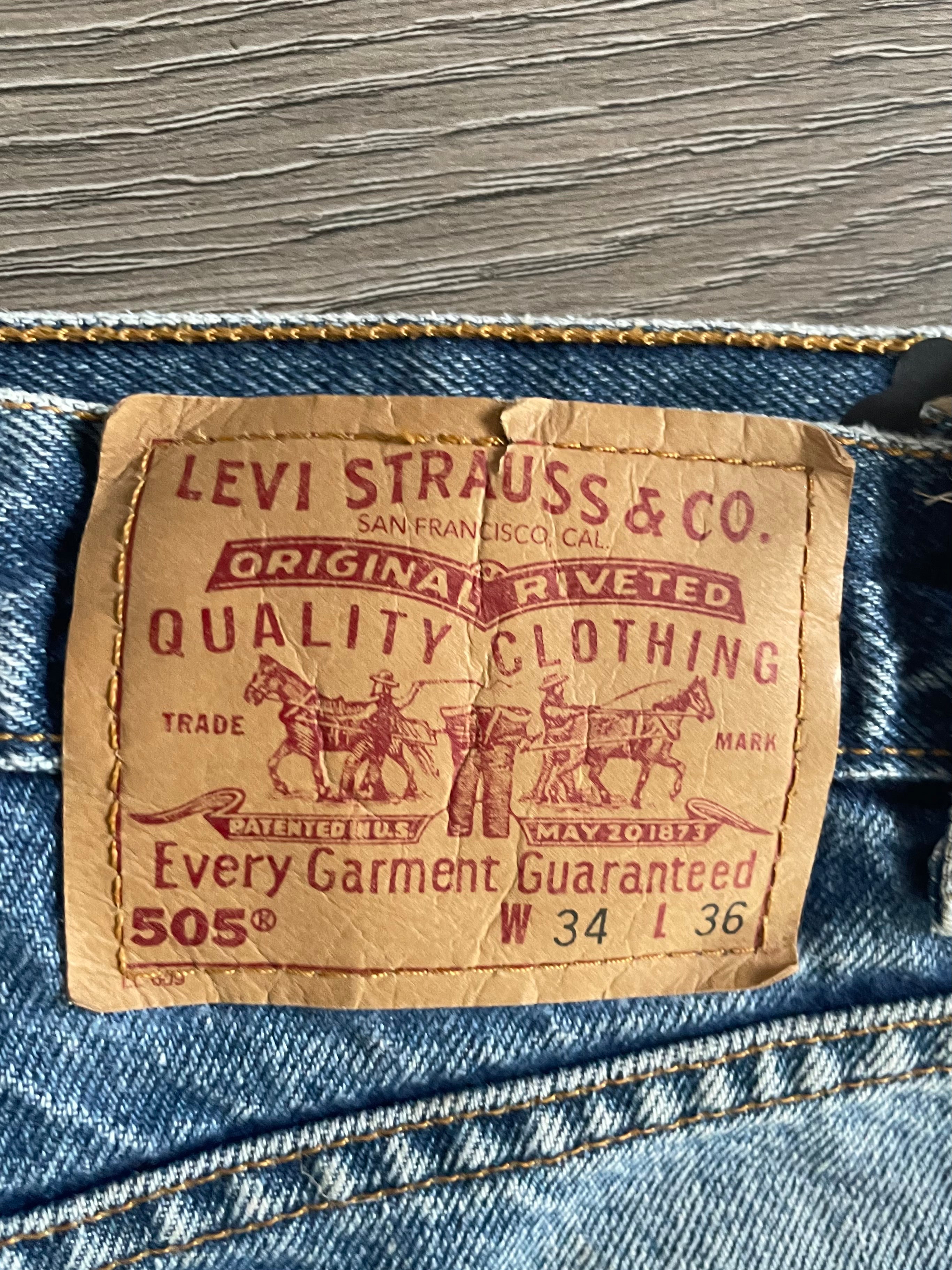 Vintage Levi's 505, Blue, W34, L36