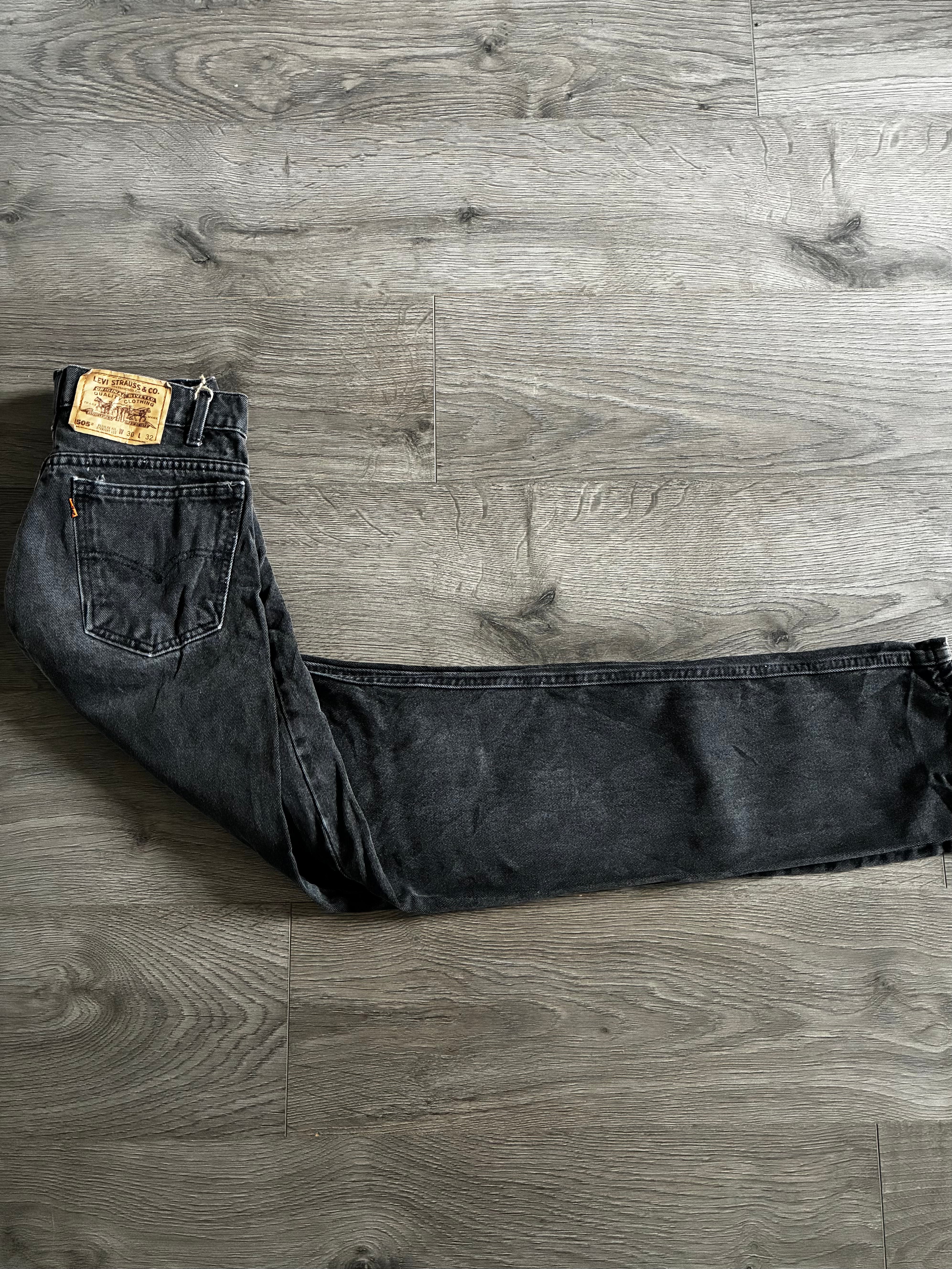 Vintage Levi's 505, Black, Label - W30, L32, Actual Size - W31, L33