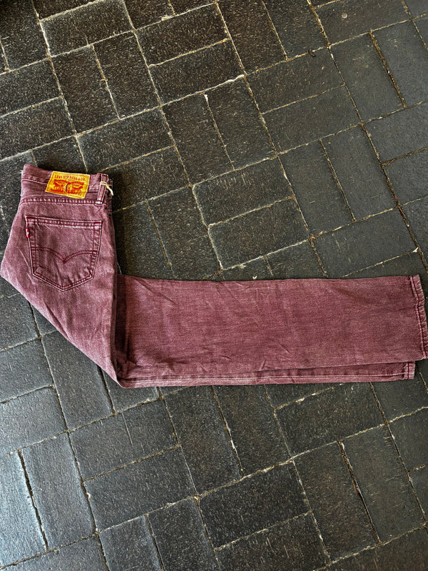 Vintage Levi's 511, Faded Burgundy, W32, L33