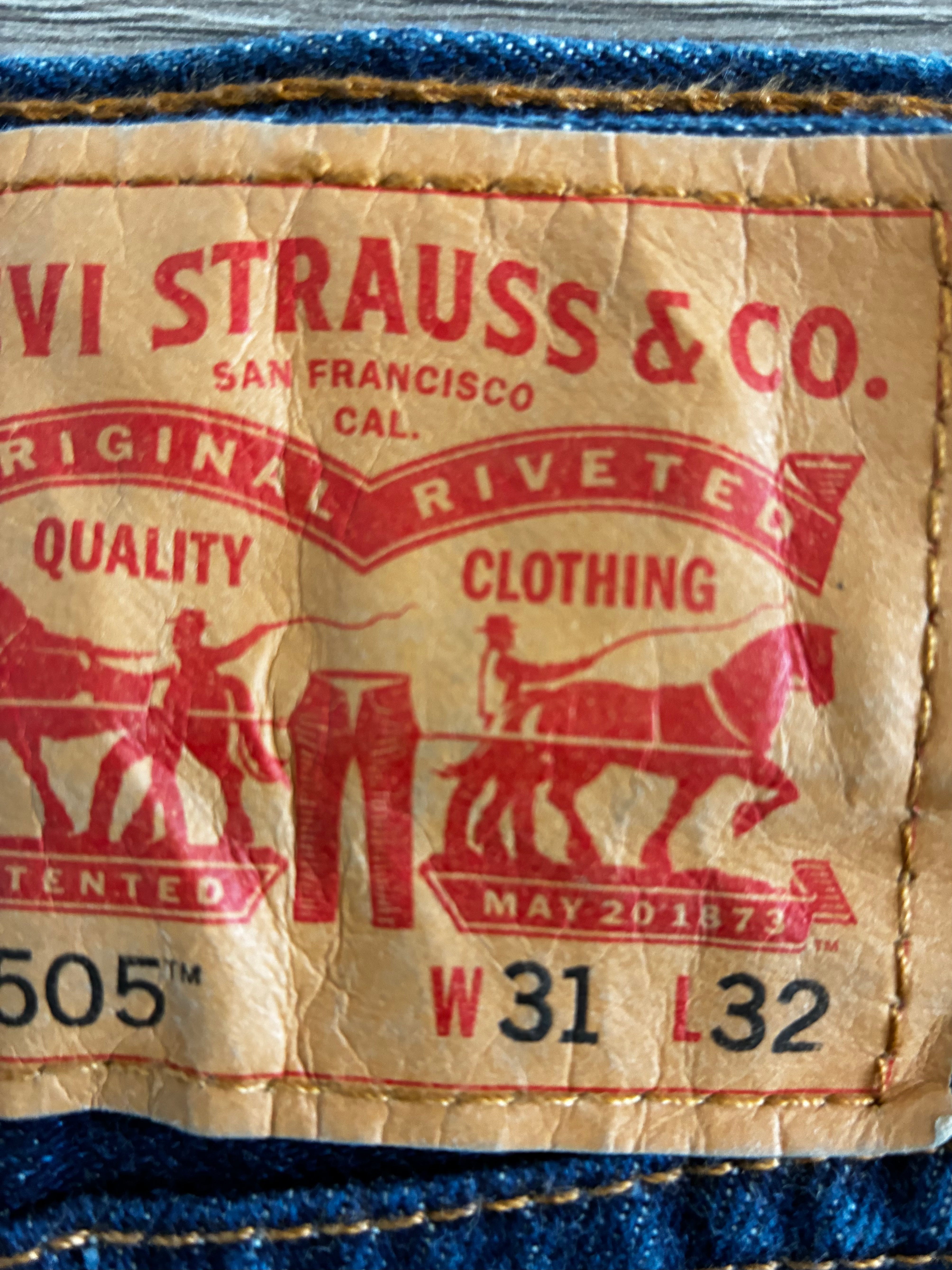 Vintage Levi's 505, Dark Blue, Label - W31, L32, Actual Size - W32, L31