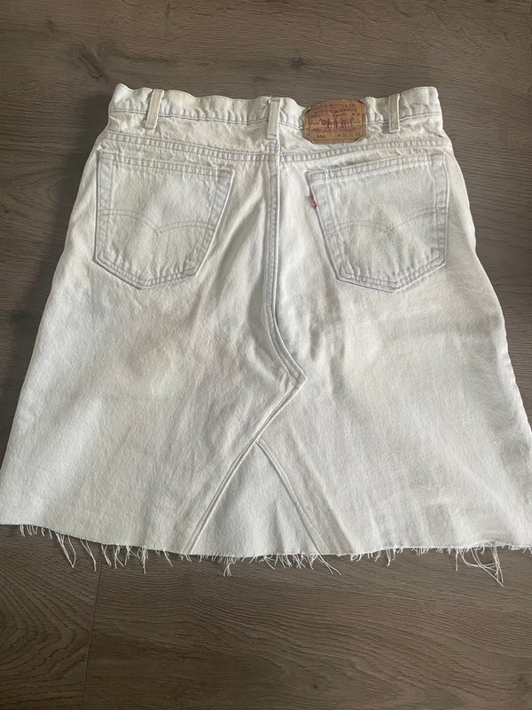 Vintage Up-cycled Levi's 550 Skirt, Faded, Size 16