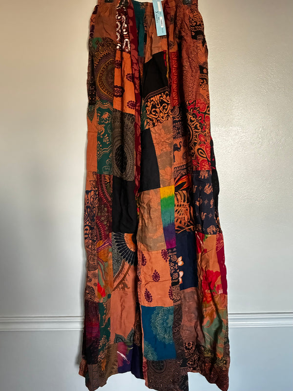 Patchwork Flare Trousers