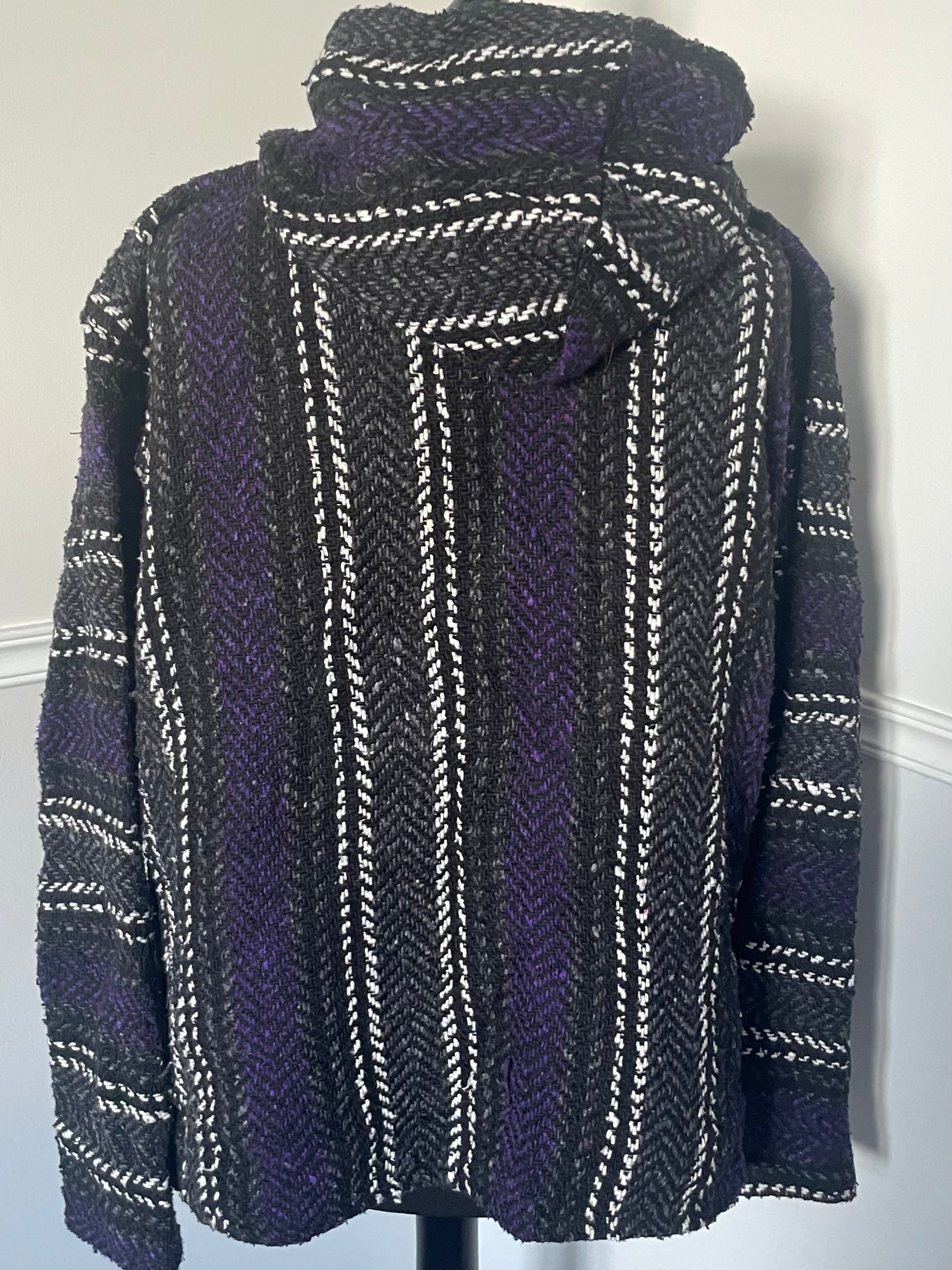 Black/Purple Baja Hoodie, XL