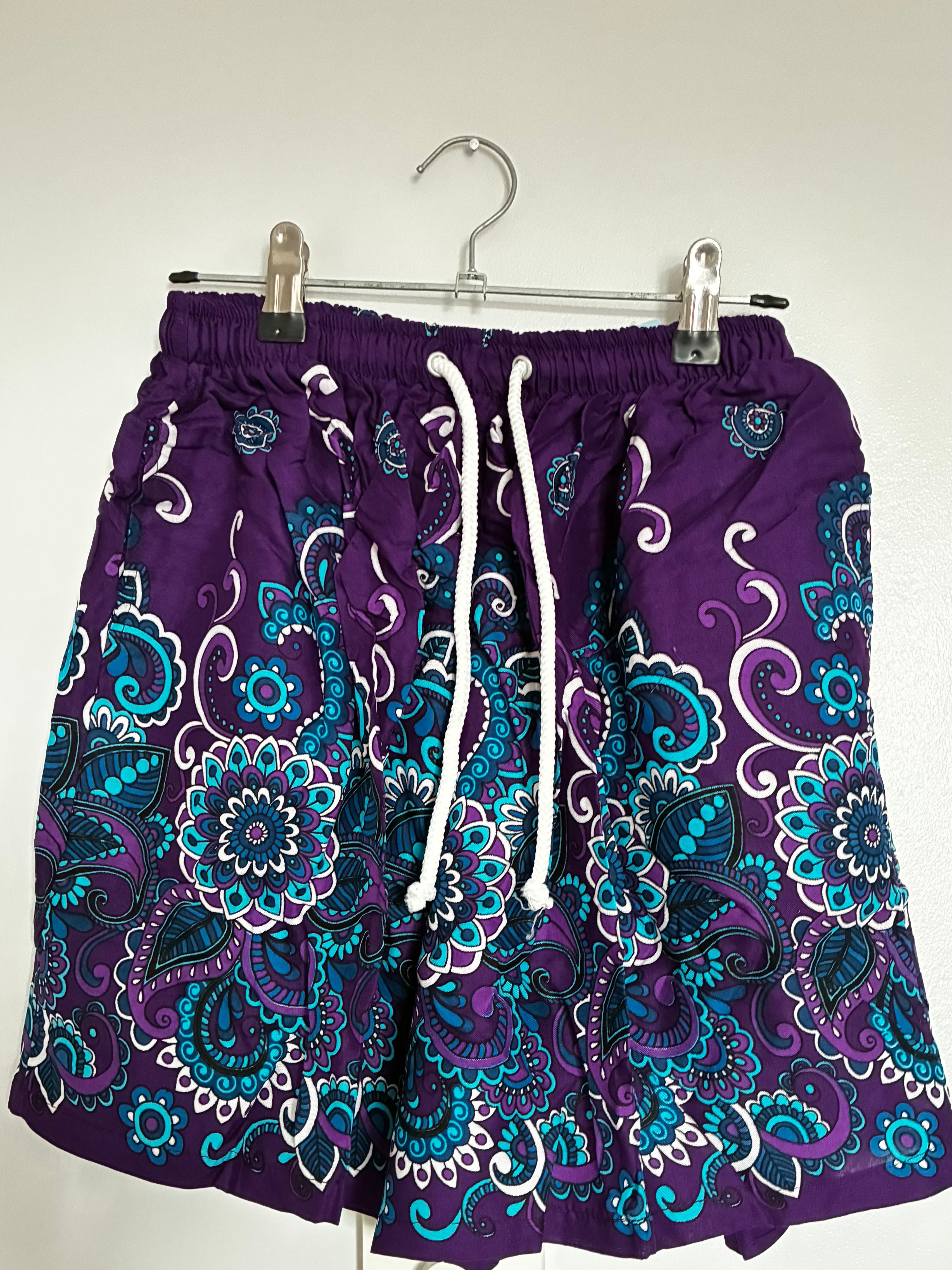 Blue/Purple Flower Shorts