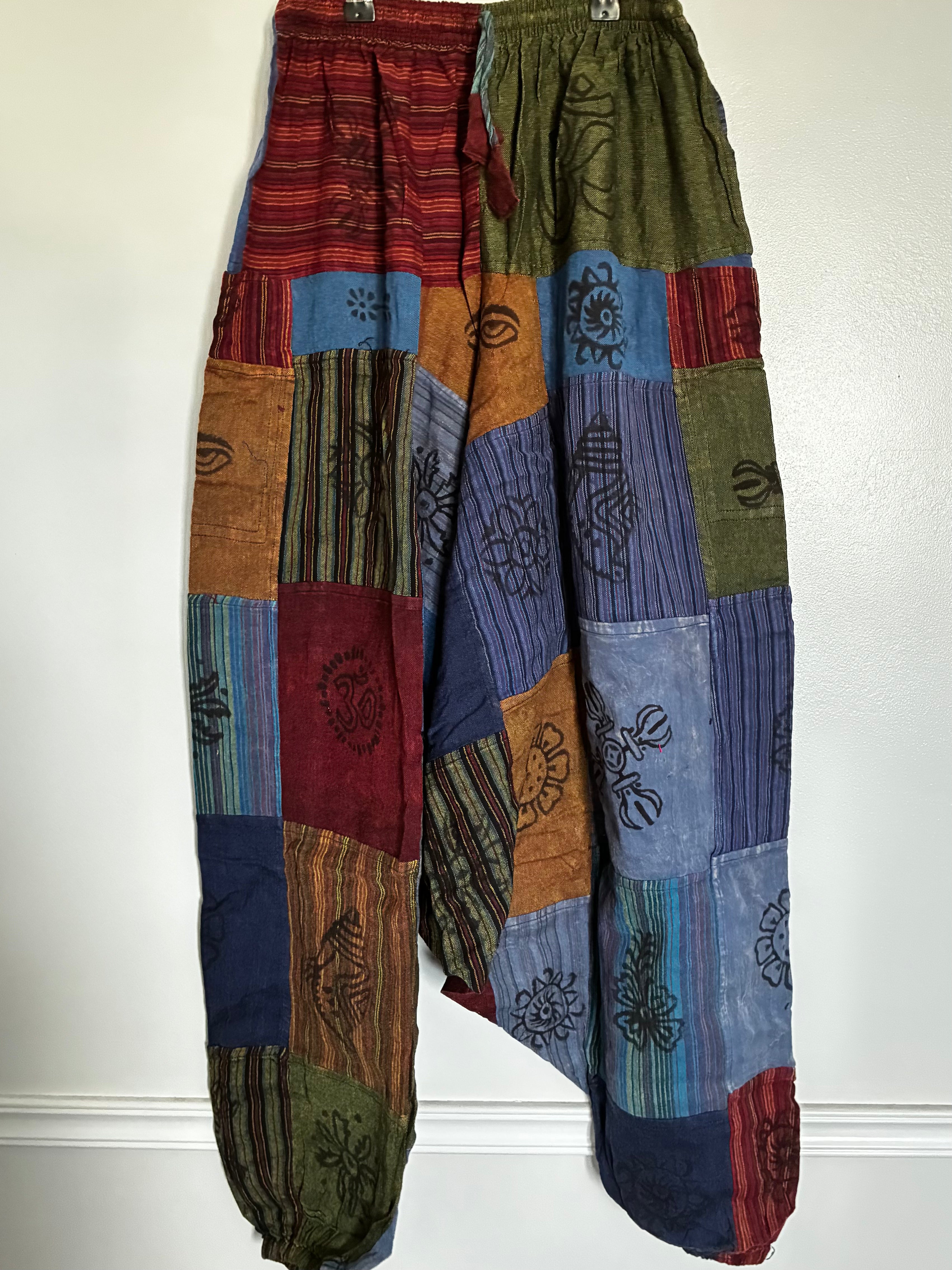 Patchwork Aladdin Trousers, L/XL