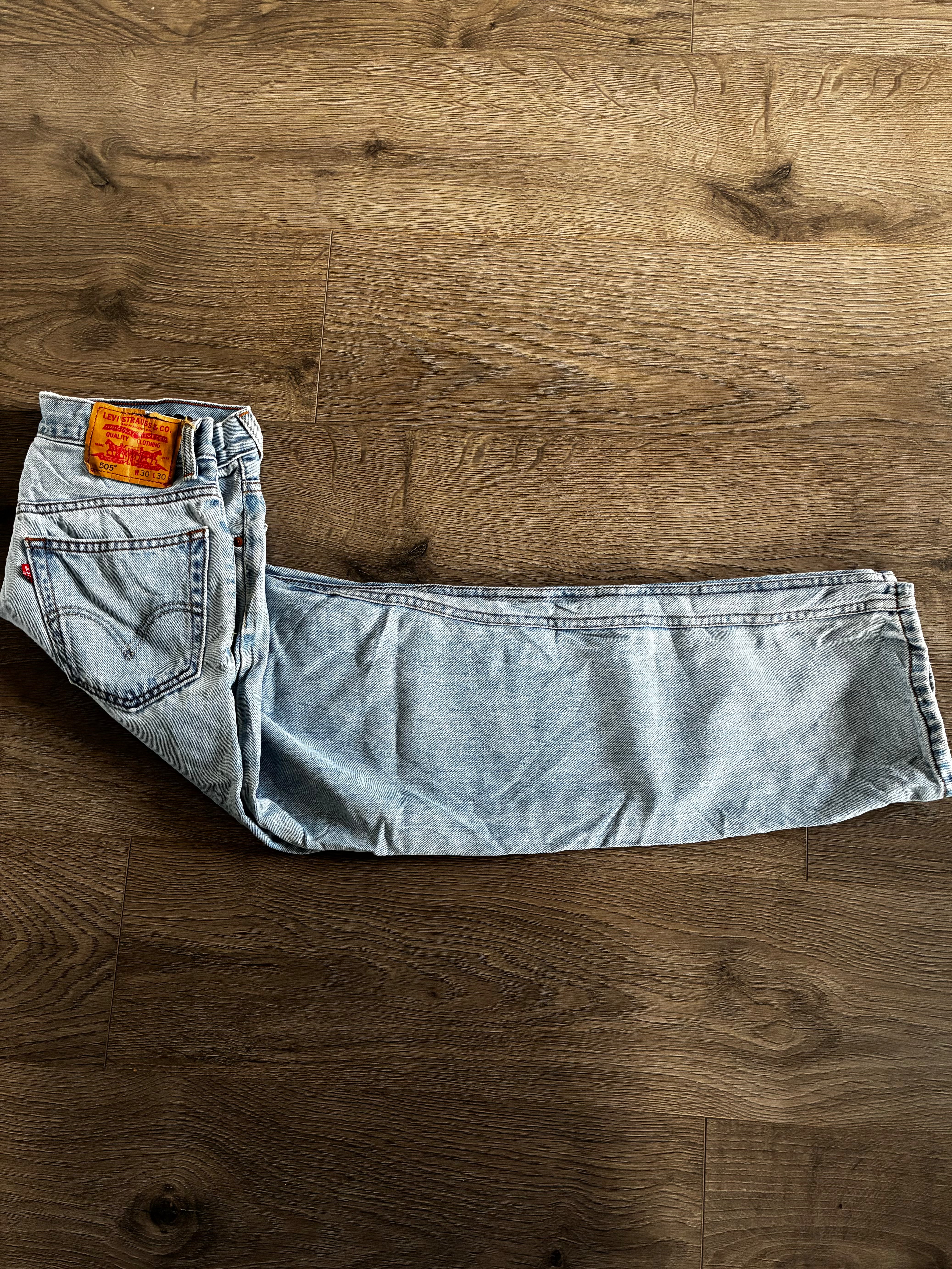 Vintage Levi's 505, Faded, Label - W30, L30, Actual Size - W30, L29