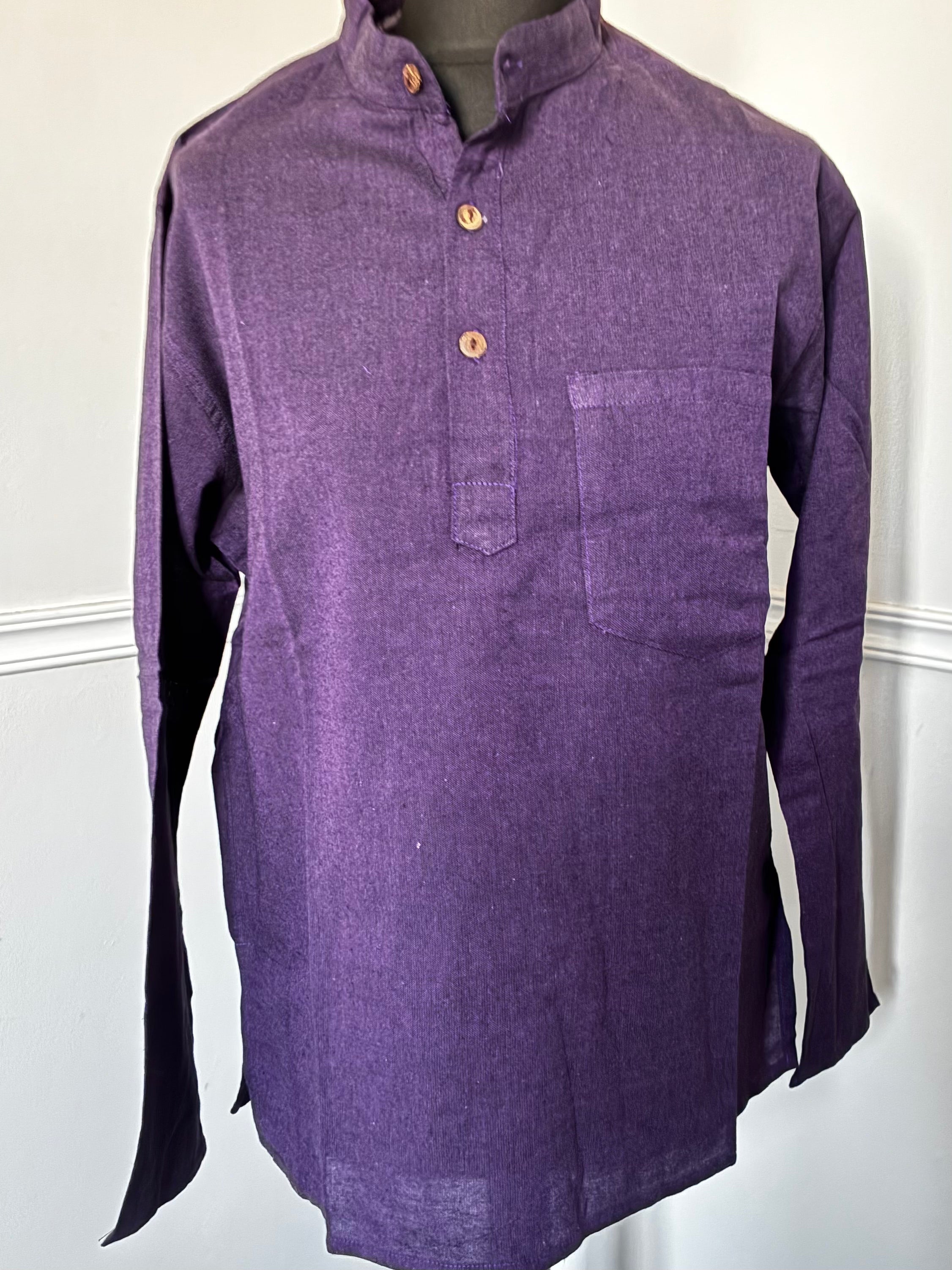 Purple Cotton Shirt, S/M