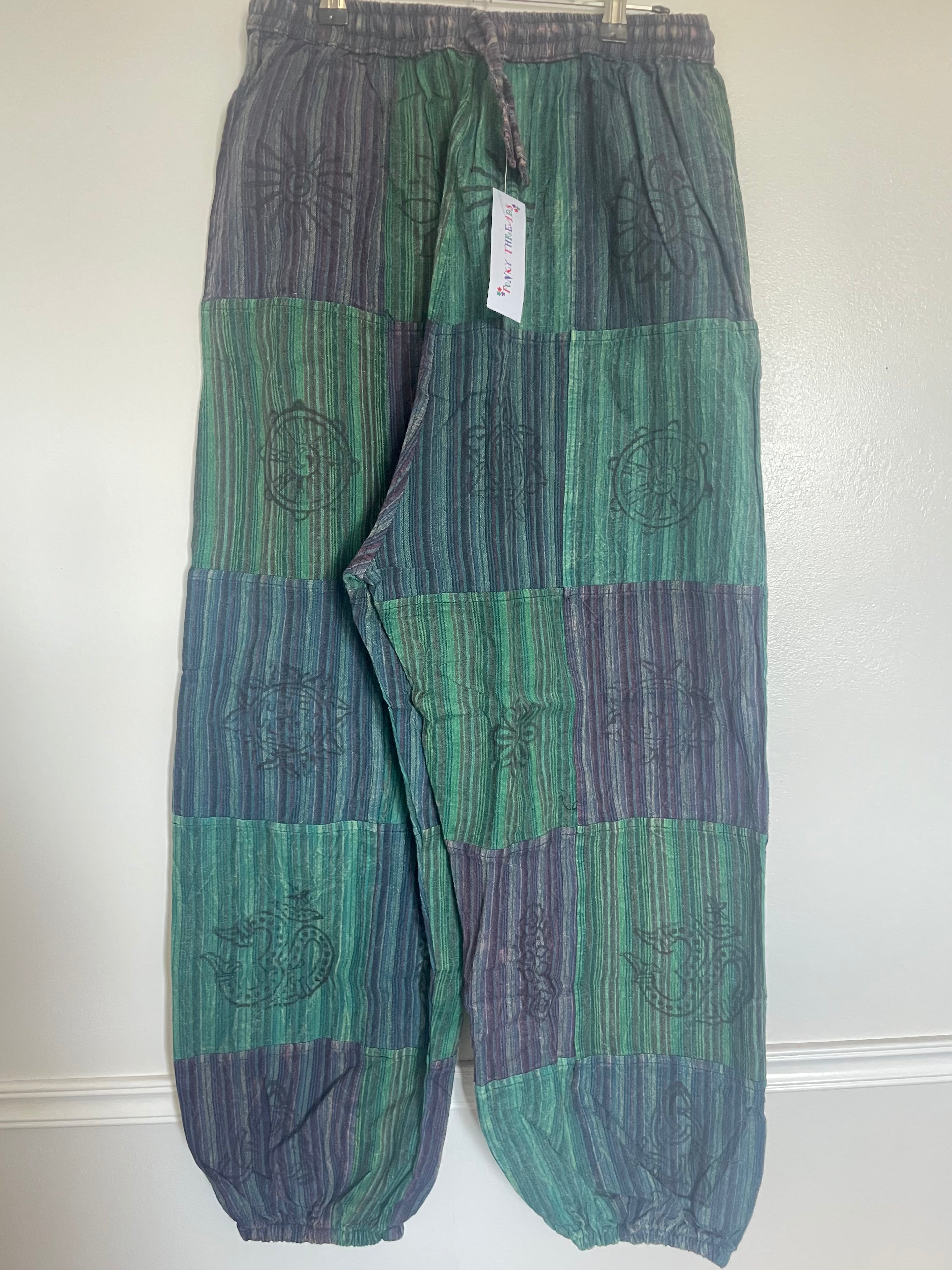 Patchwork Harem Trousers, XXL