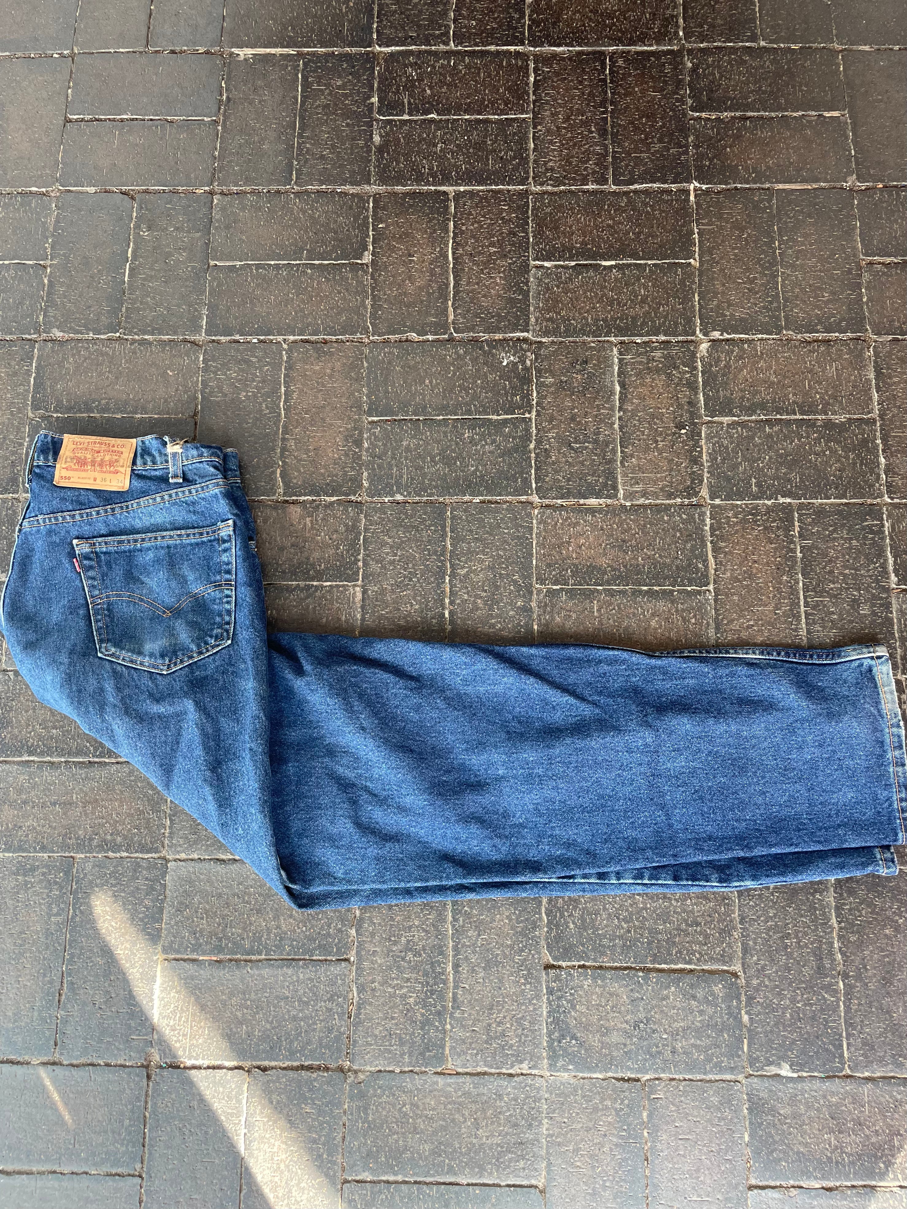 Vintage Levi's 550, Dark Blue, Label - W36, L34, Actual size - W34, L35