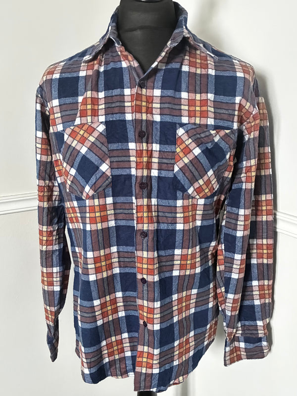 Thin Blue Checked Flannel, 46" chest