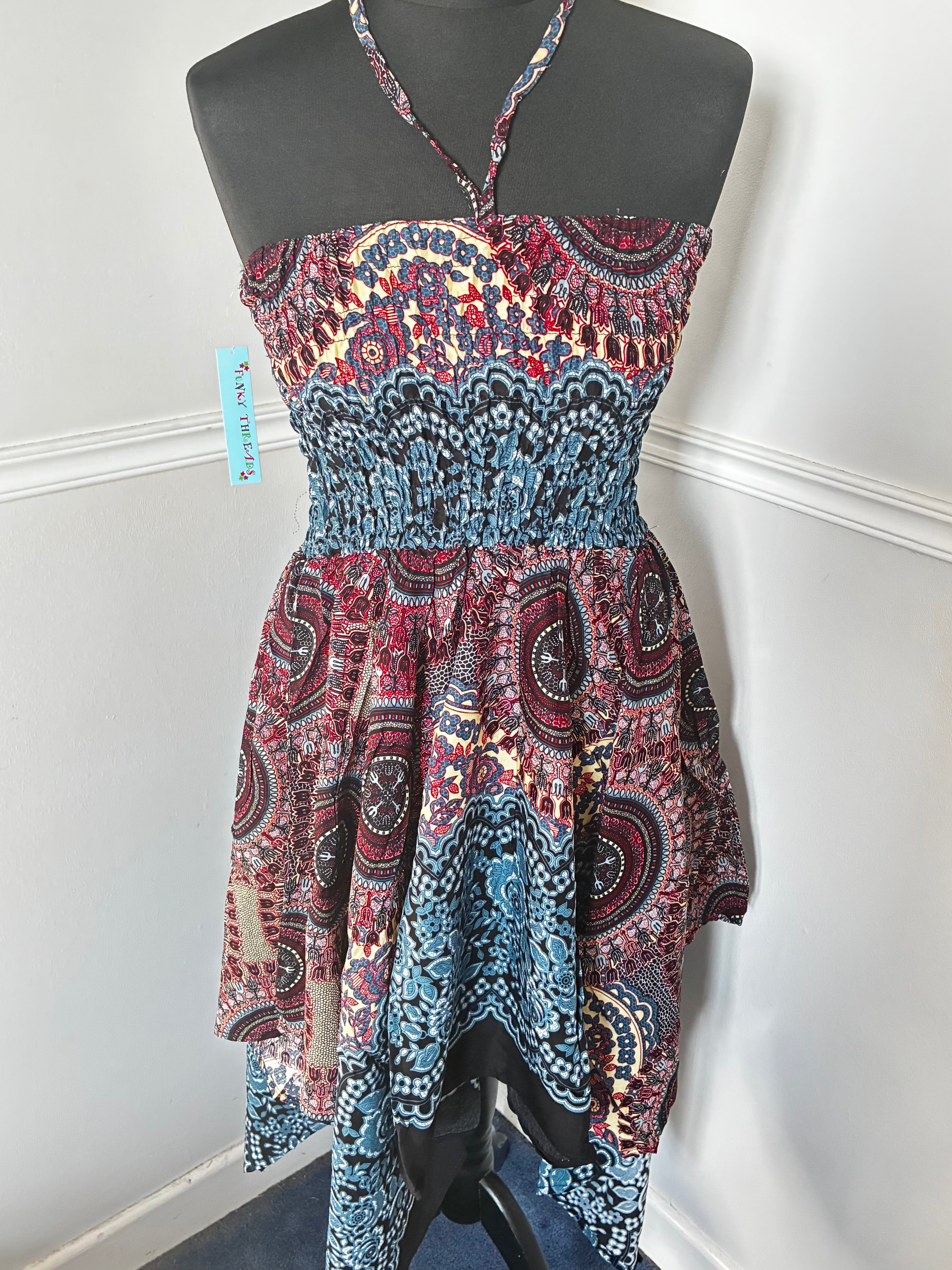 Red/blue dress/skirt