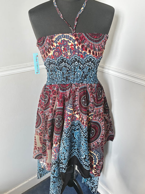 Red/blue dress/skirt