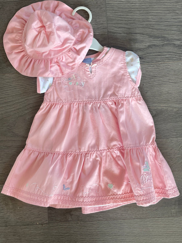 Pink Disney dress with hat and vest (0-3 mths)