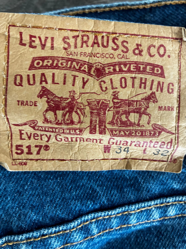 Vintage Levi's 517, Dark Blue, W34, L32